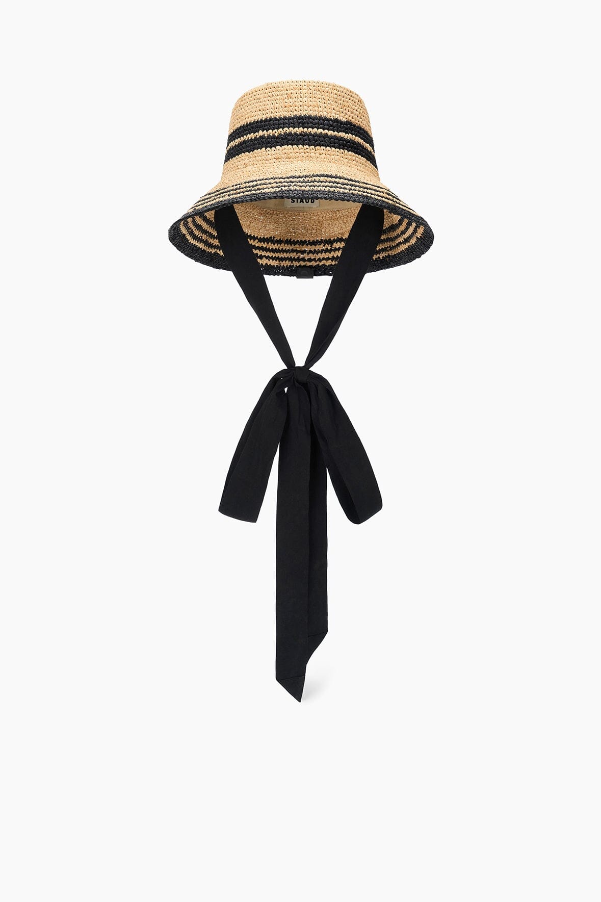 Wide Brim Raffia Sun Hat with Grosgrain Ribbon | Rita Ribbon Hat
