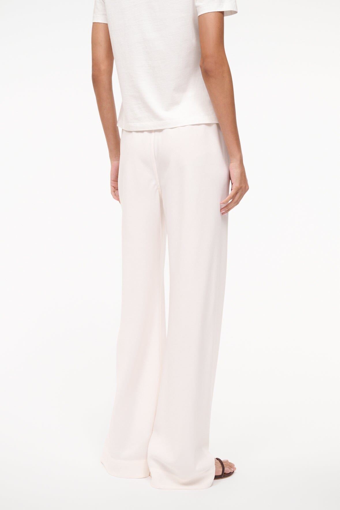 Women's Ivory Elastic Waist Pants | Stroll Pant