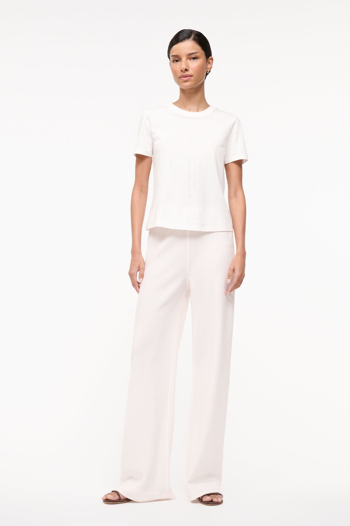 Women's Ivory Elastic Waist Pants | Stroll Pant