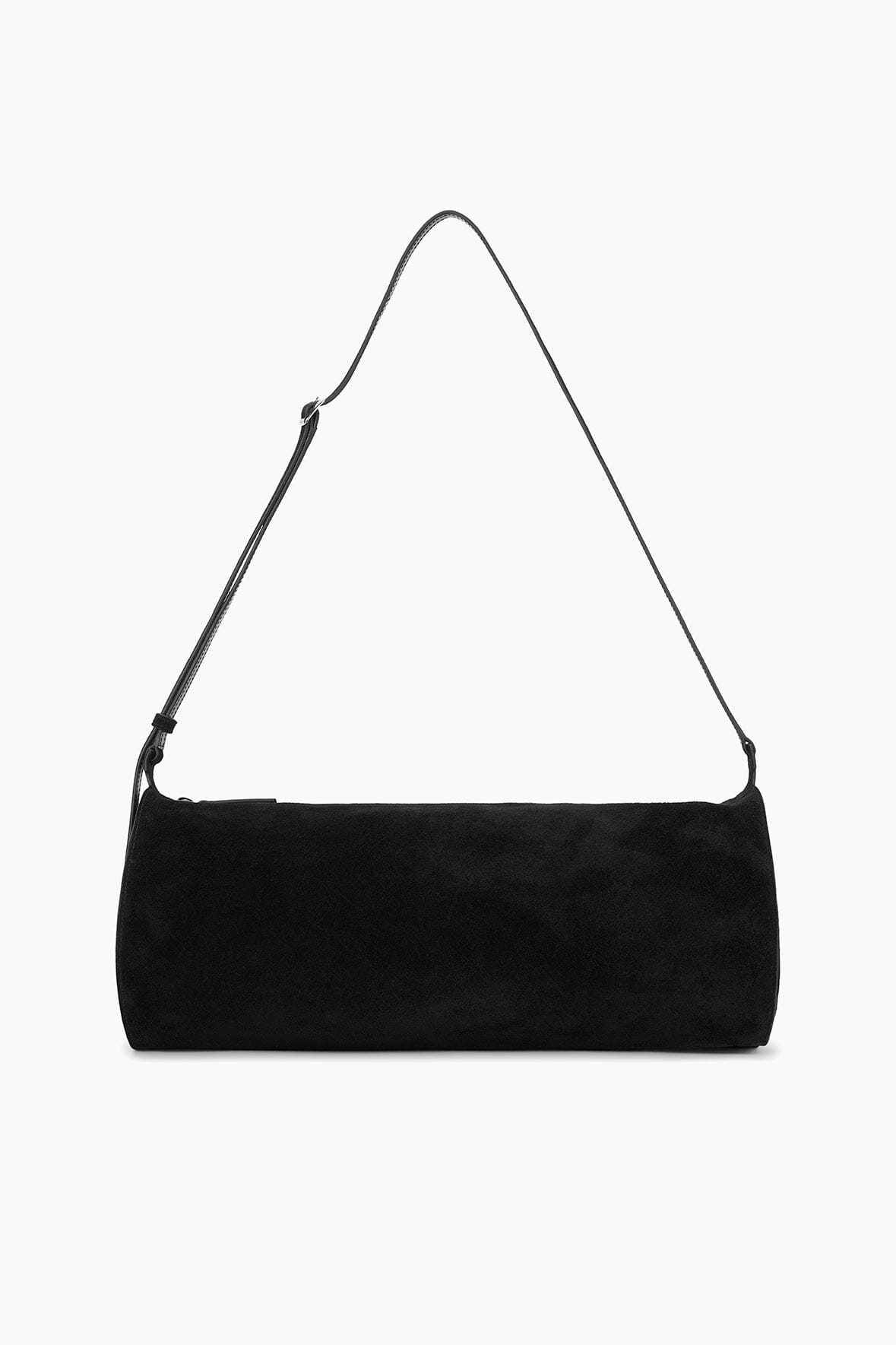 Soft Suede Shoulder Bag with Adjustable Strap | Taru Black