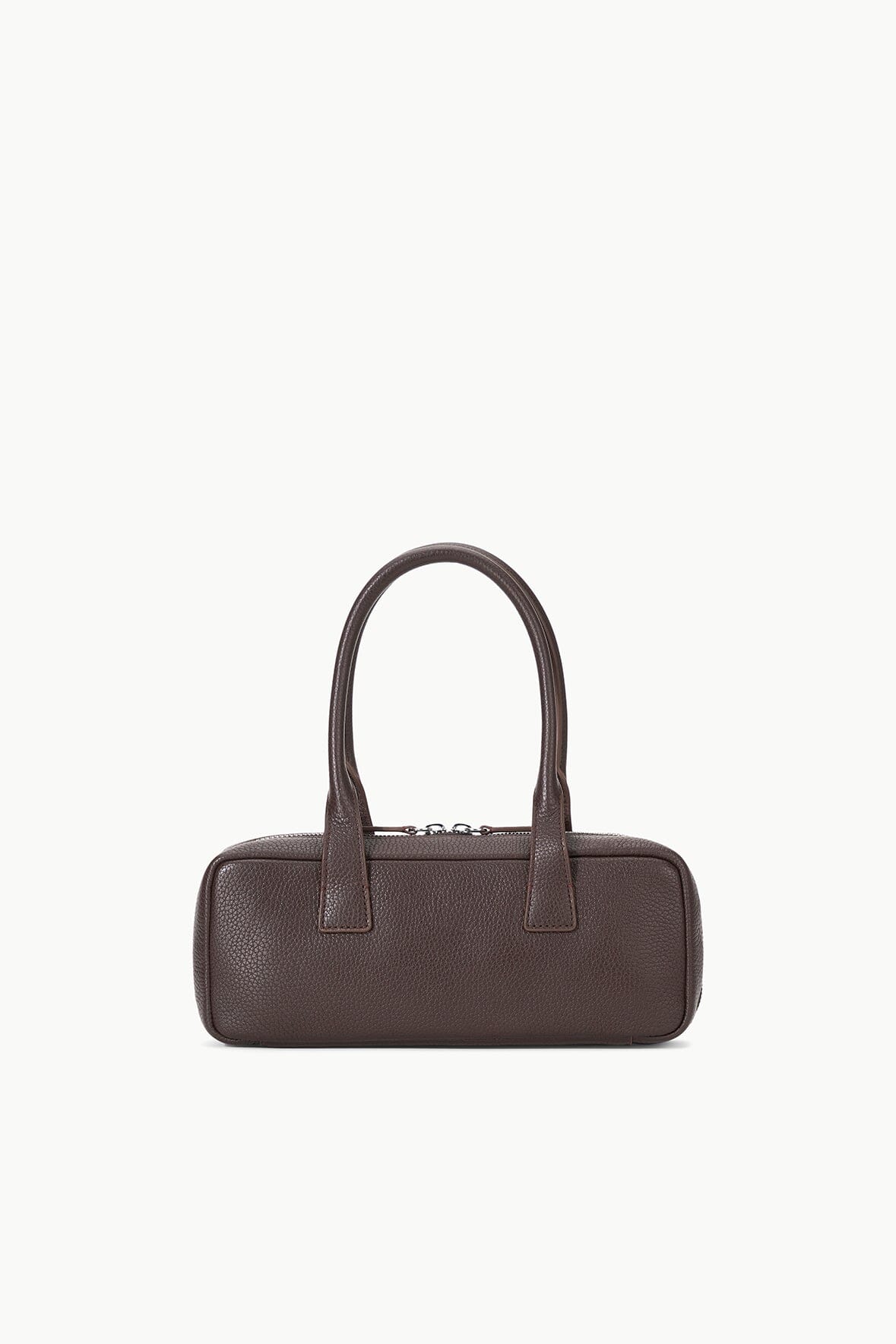 Pebbled Leather Shoulder Bag with Zip Pockets | The Dude Espresso