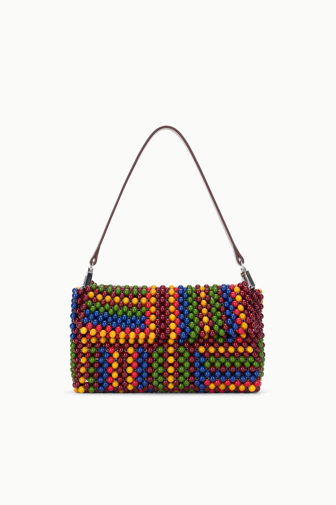 Soft Beaded Shoulder Bag with Detachable Handle | Timmy Jungle Stripe