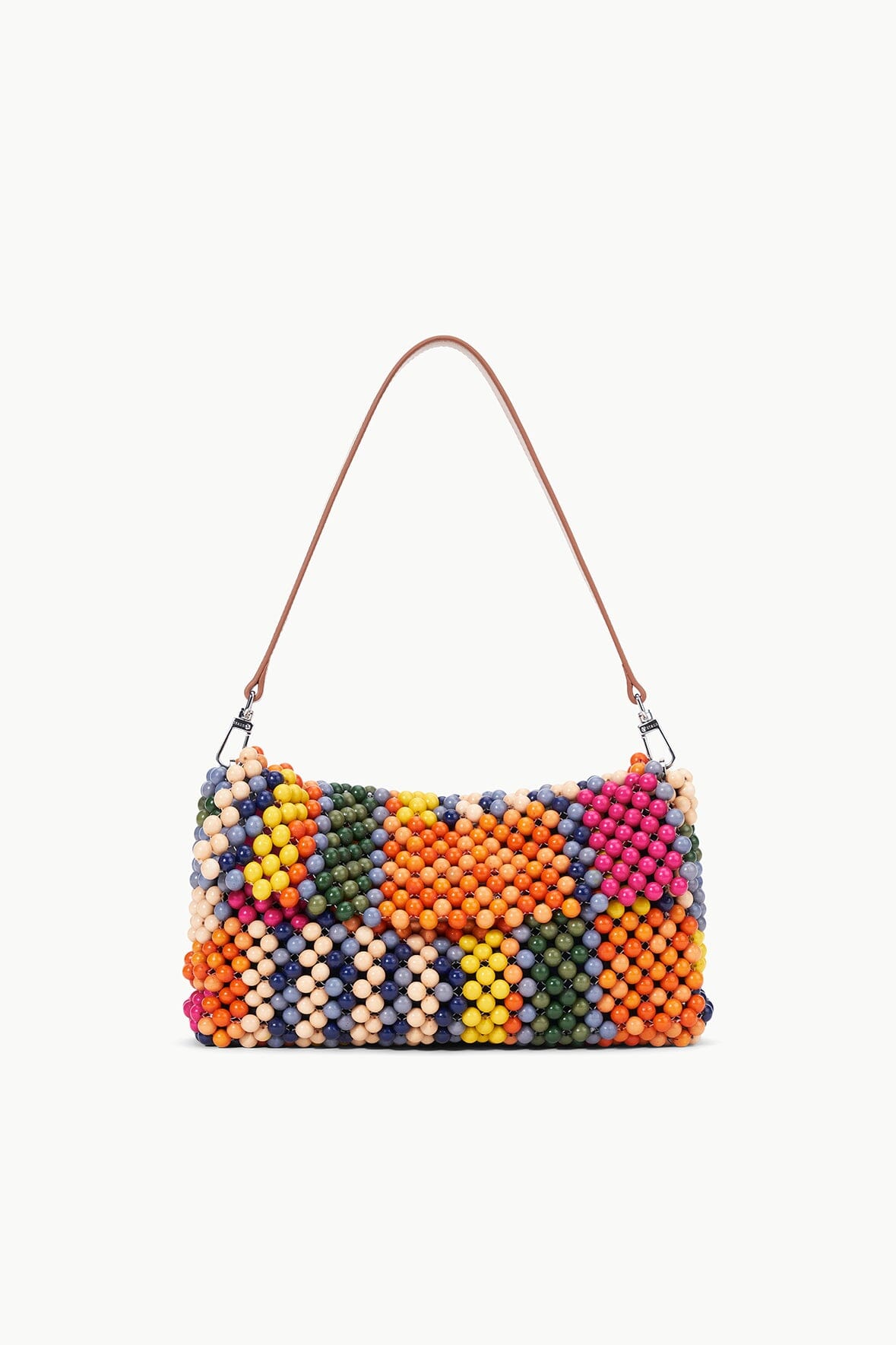 Beaded Shoulder Bag with Detachable Handle & Zip Pocket | Timmy Multi Bayadere