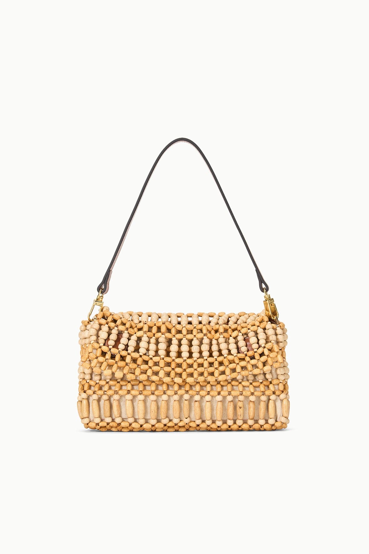 Beaded Shoulder Bag with Detachable Handle & Zip Pocket | Timmy