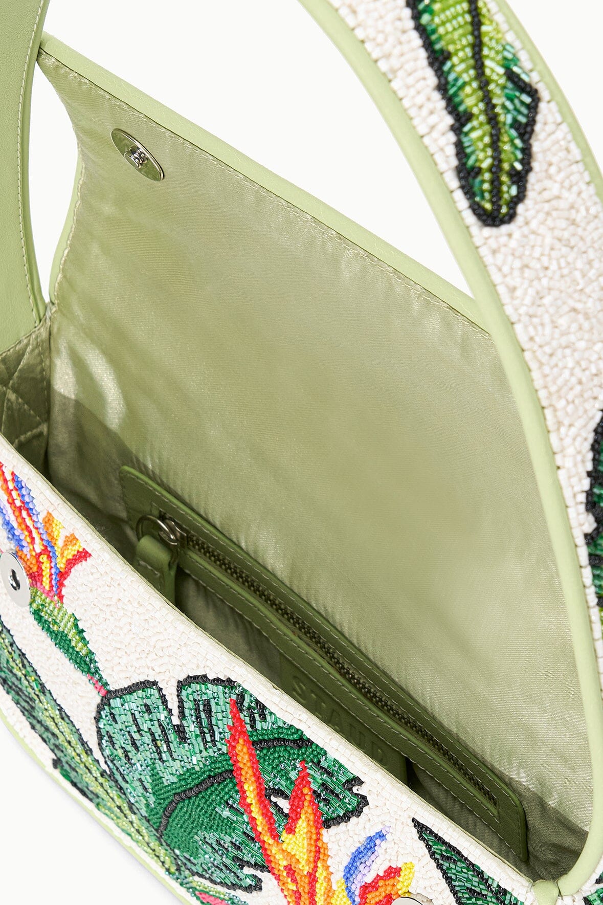 Hand-Beaded Shoulder Bag with Birds of Paradise Motif | Tommy