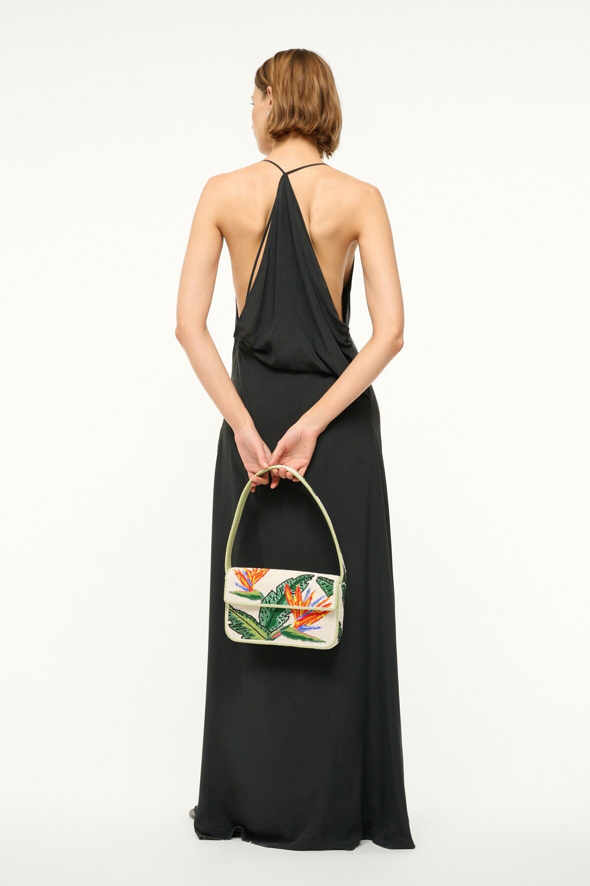 Hand-Beaded Shoulder Bag with Birds of Paradise Motif | Tommy