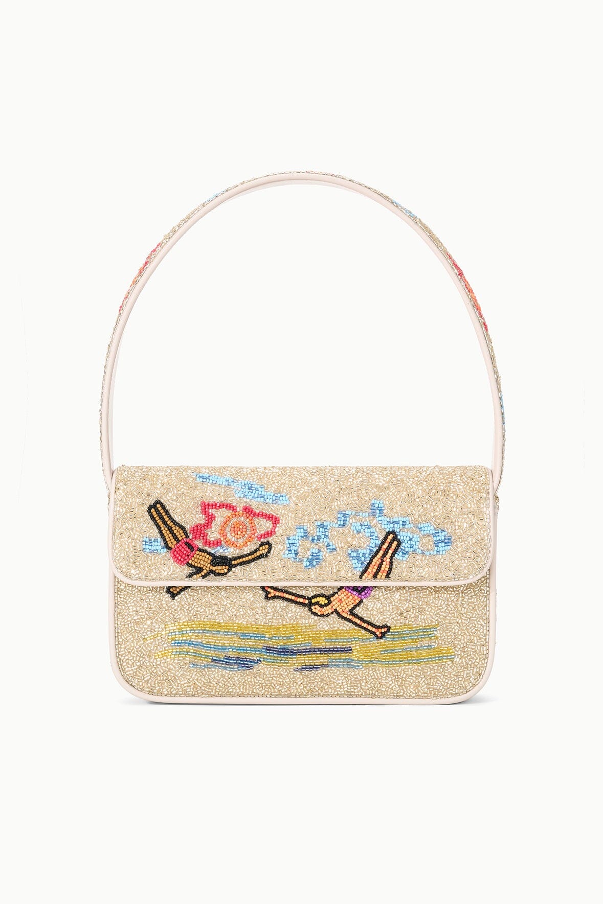 Hand-Beaded Vegan Leather Clutch with Divers Design | Tommy Bag