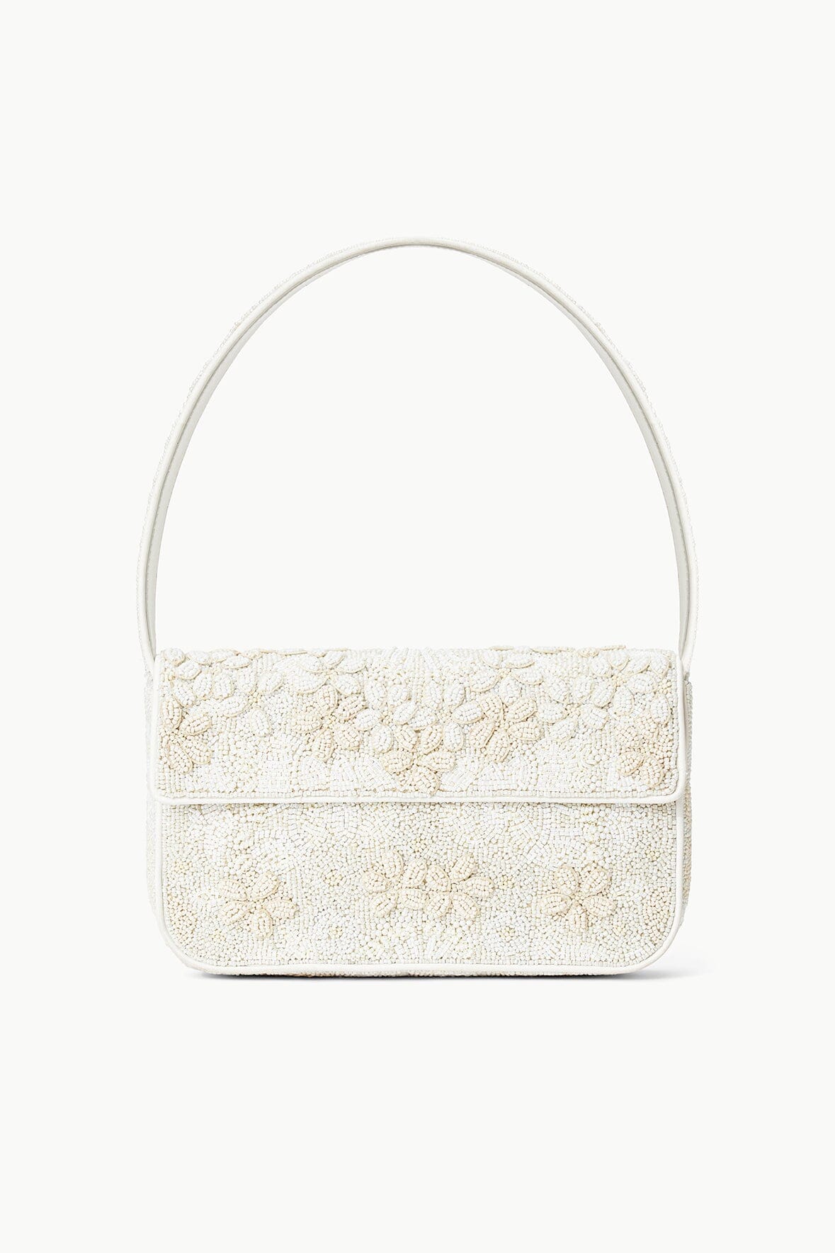Hand-Beaded Shoulder Bag with 3D Flowers & Vegan Leather | Tommy