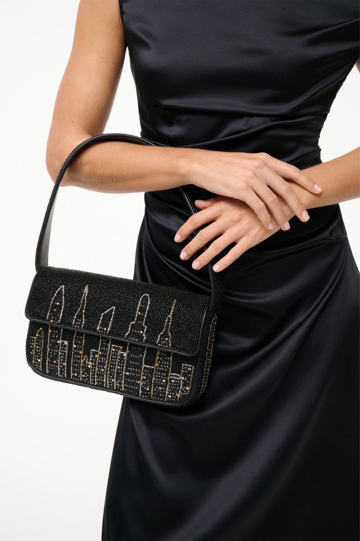 Hand-Beaded NYC Skyline Bag | Tommy Beaded Clutch
