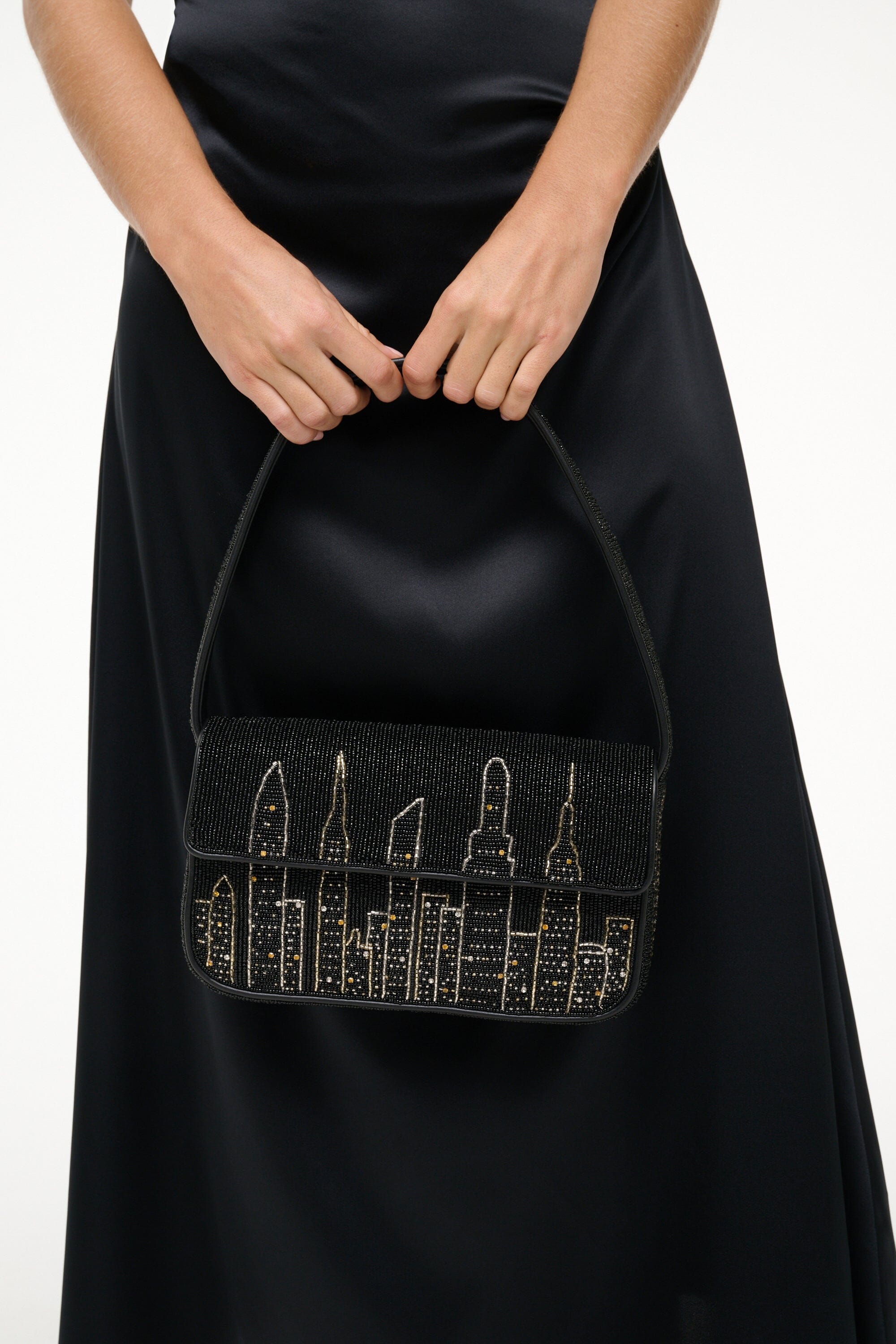 Hand-Beaded NYC Skyline Bag | Tommy Beaded Clutch