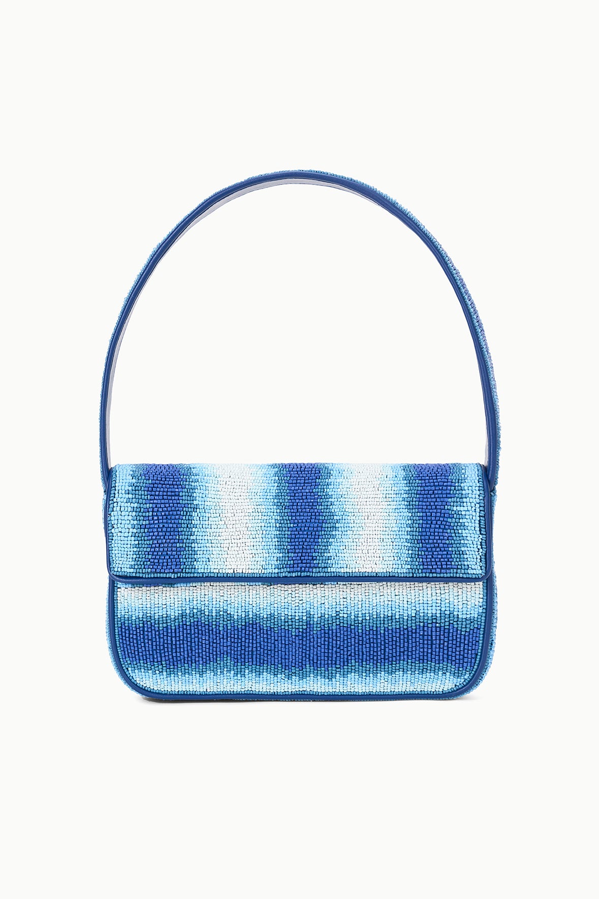 Hand-Beaded Shoulder Bag with Gradient Stripe | Tommy Ride the Wave
