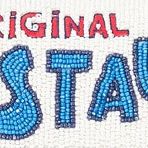 Hand-Beaded Shoulder Bag with Vegan Leather Piping | Tommy by Stautines