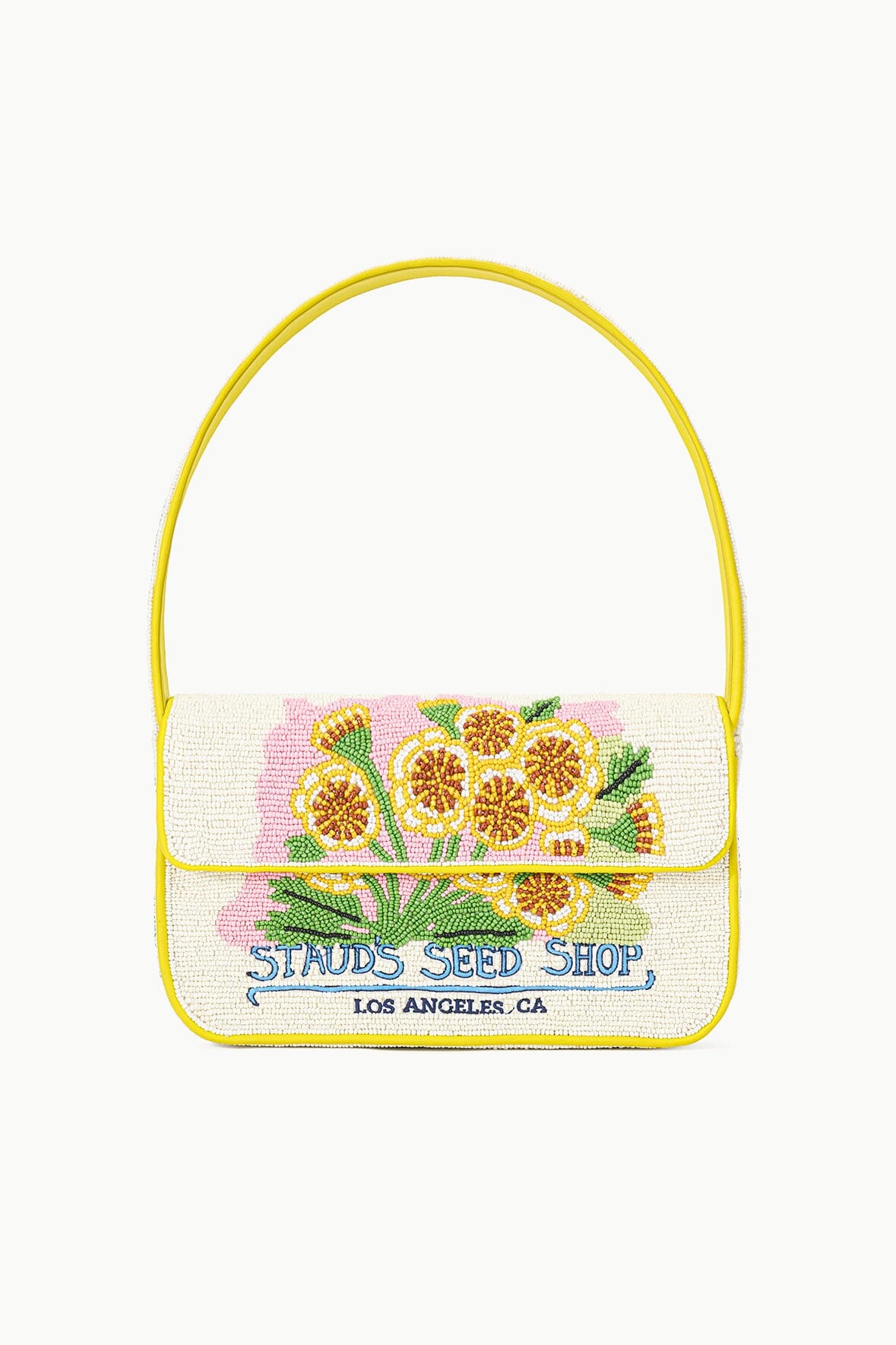Hand-Beaded Vegan Leather Bag with Floral Design | Seed Shop Tommy