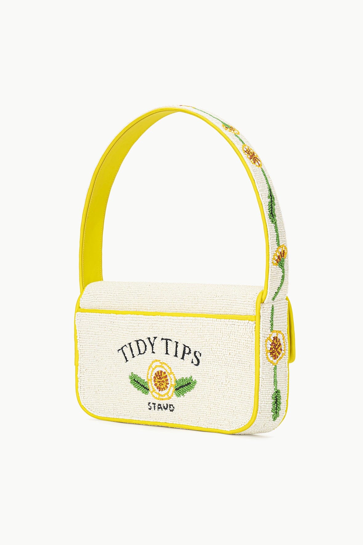 Hand-Beaded Vegan Leather Bag with Floral Design | Seed Shop Tommy