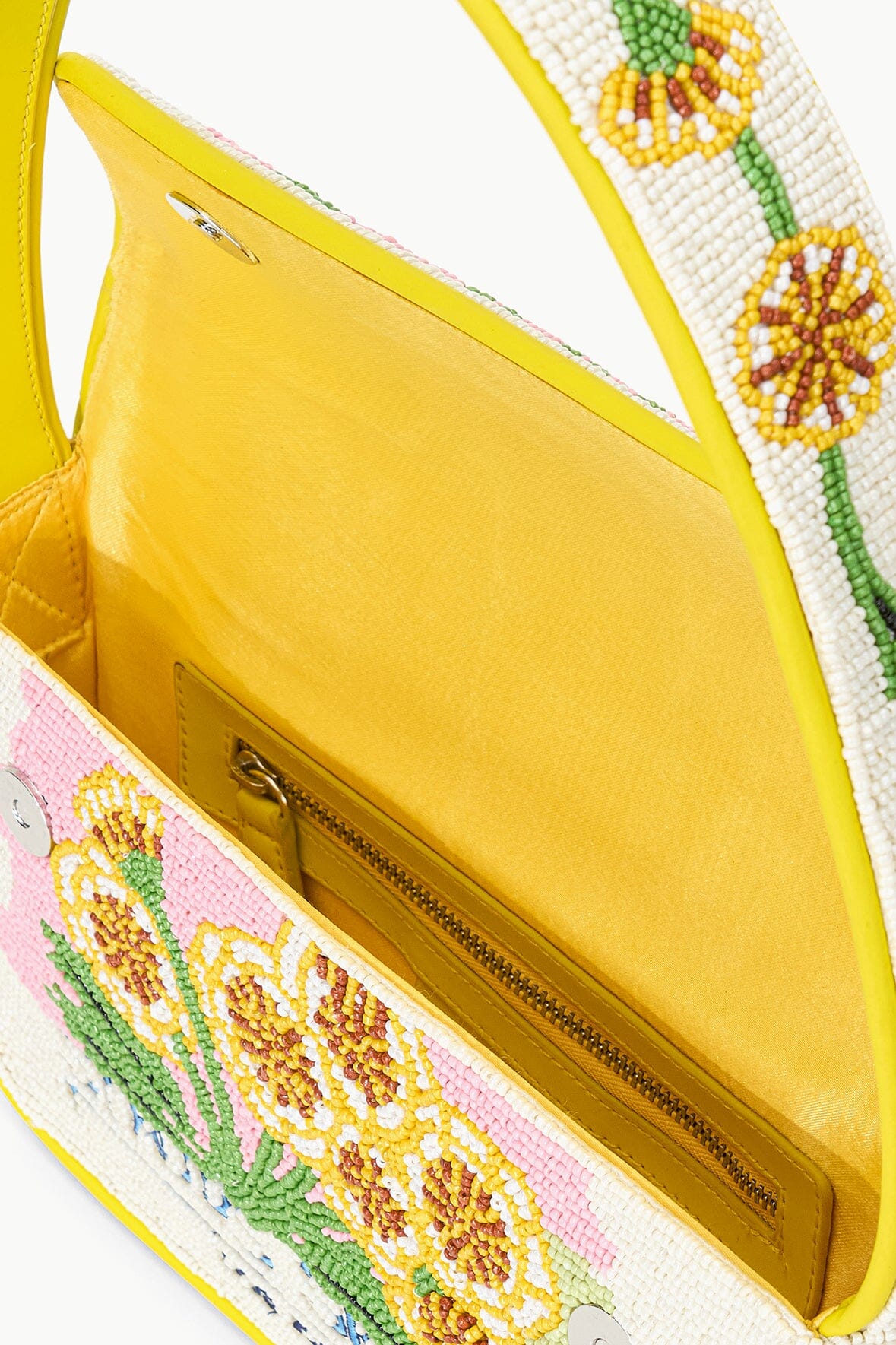 Hand-Beaded Vegan Leather Bag with Floral Design | Seed Shop Tommy