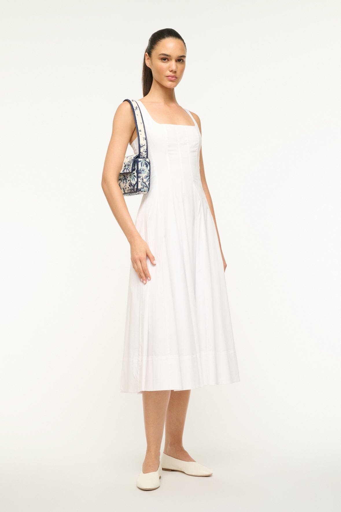 Hand-Beaded Shoulder Bag with Vegan Leather Piping | Tommy Toile de Pup