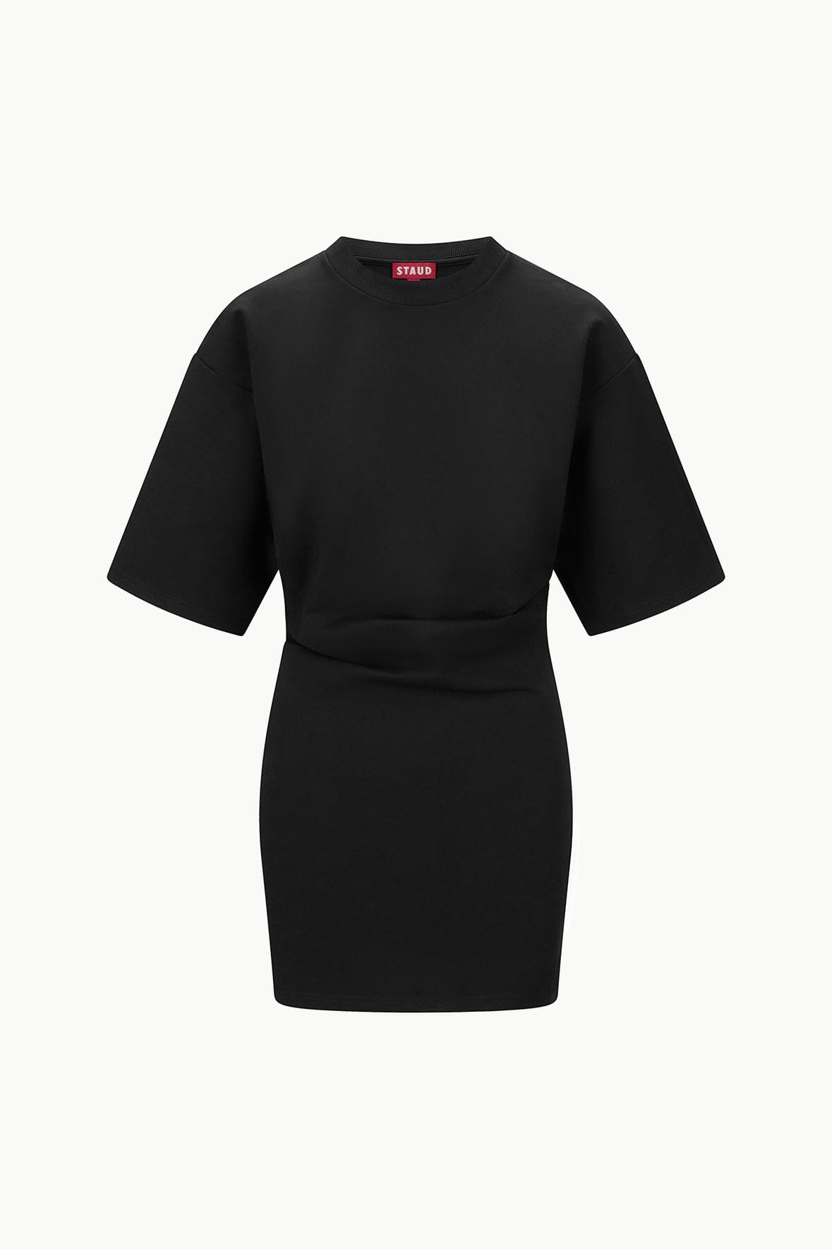 T-Shirt Mini Dress with Gathered Waist | Truman Black