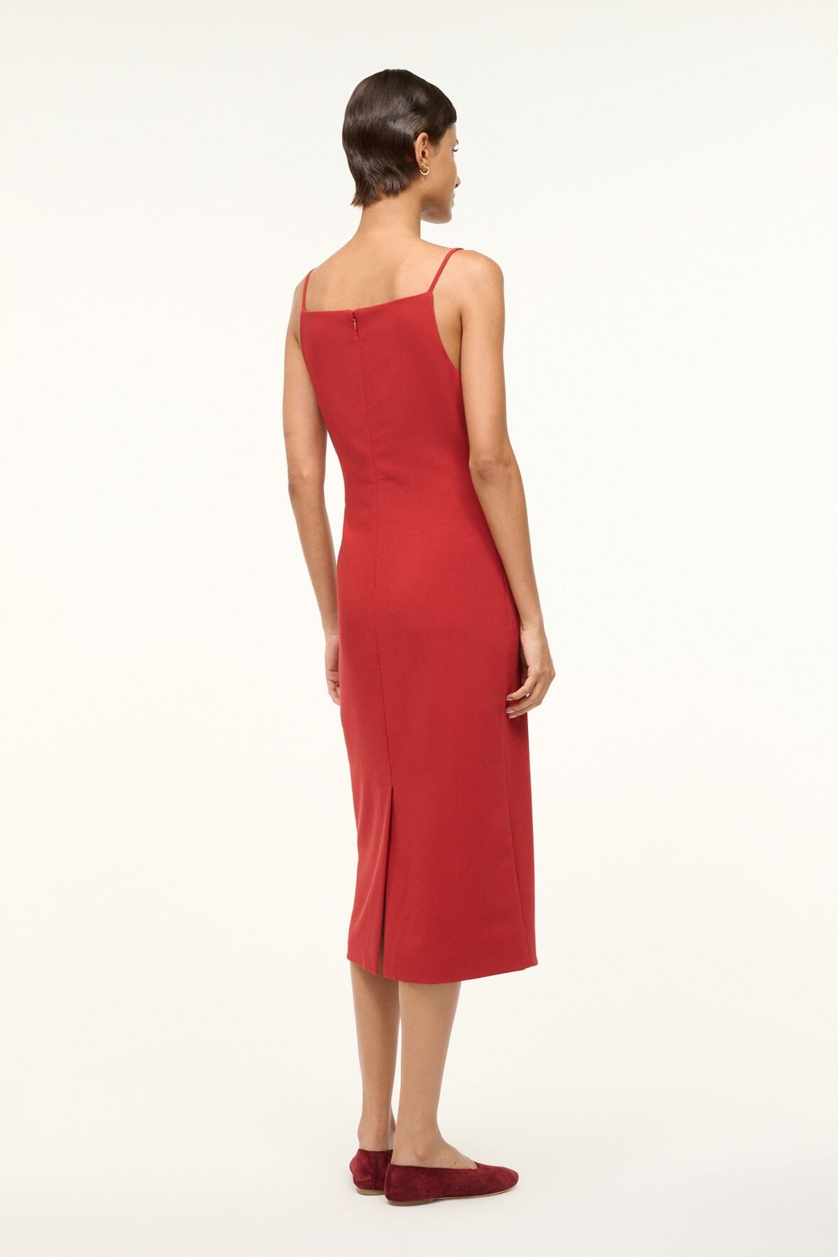 Tailored Square Neck Dress with Front Pockets | Una Rouge