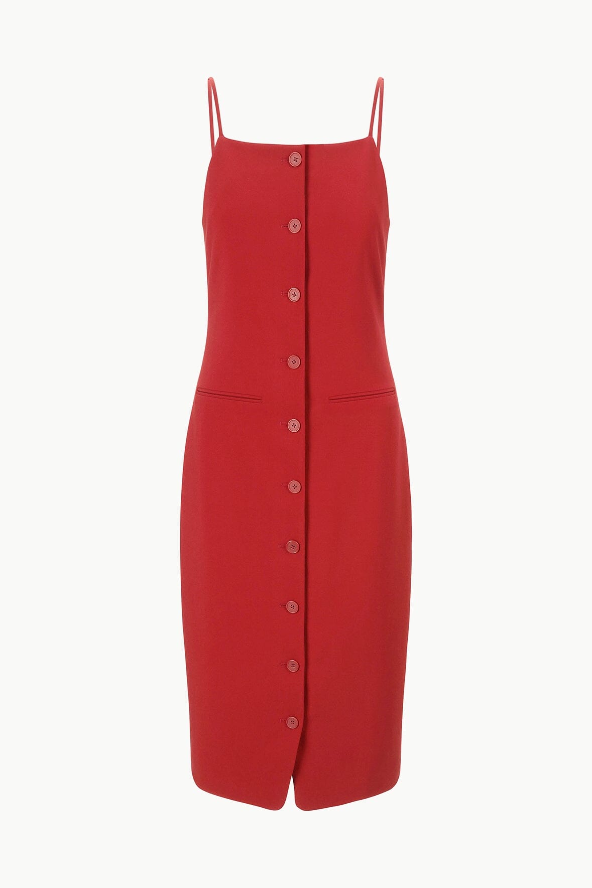 Tailored Square Neck Dress with Front Pockets | Una Rouge