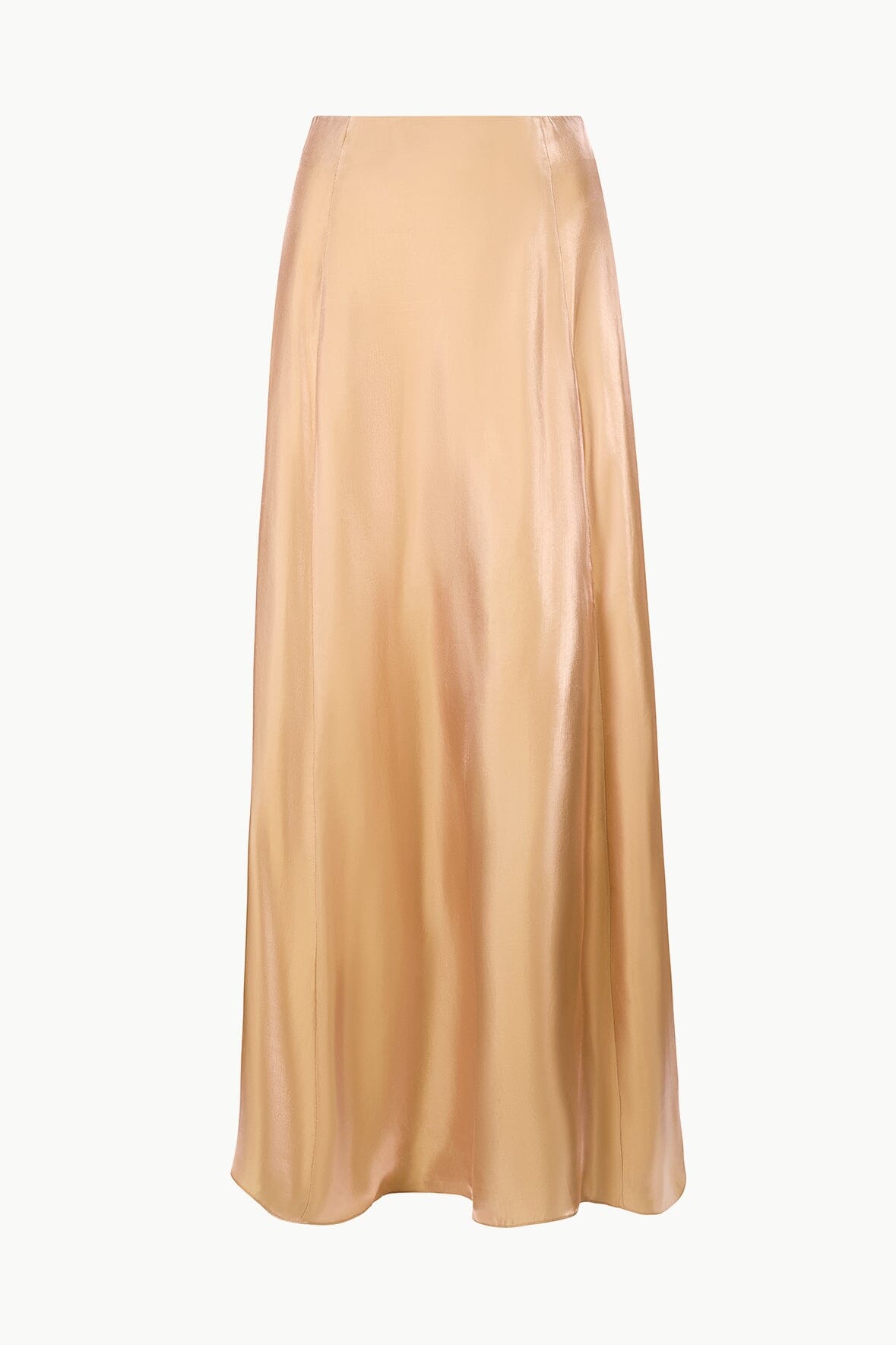 Rose Gold A-Line Maxi Skirt with Back Zipper | Vincenzo Organza