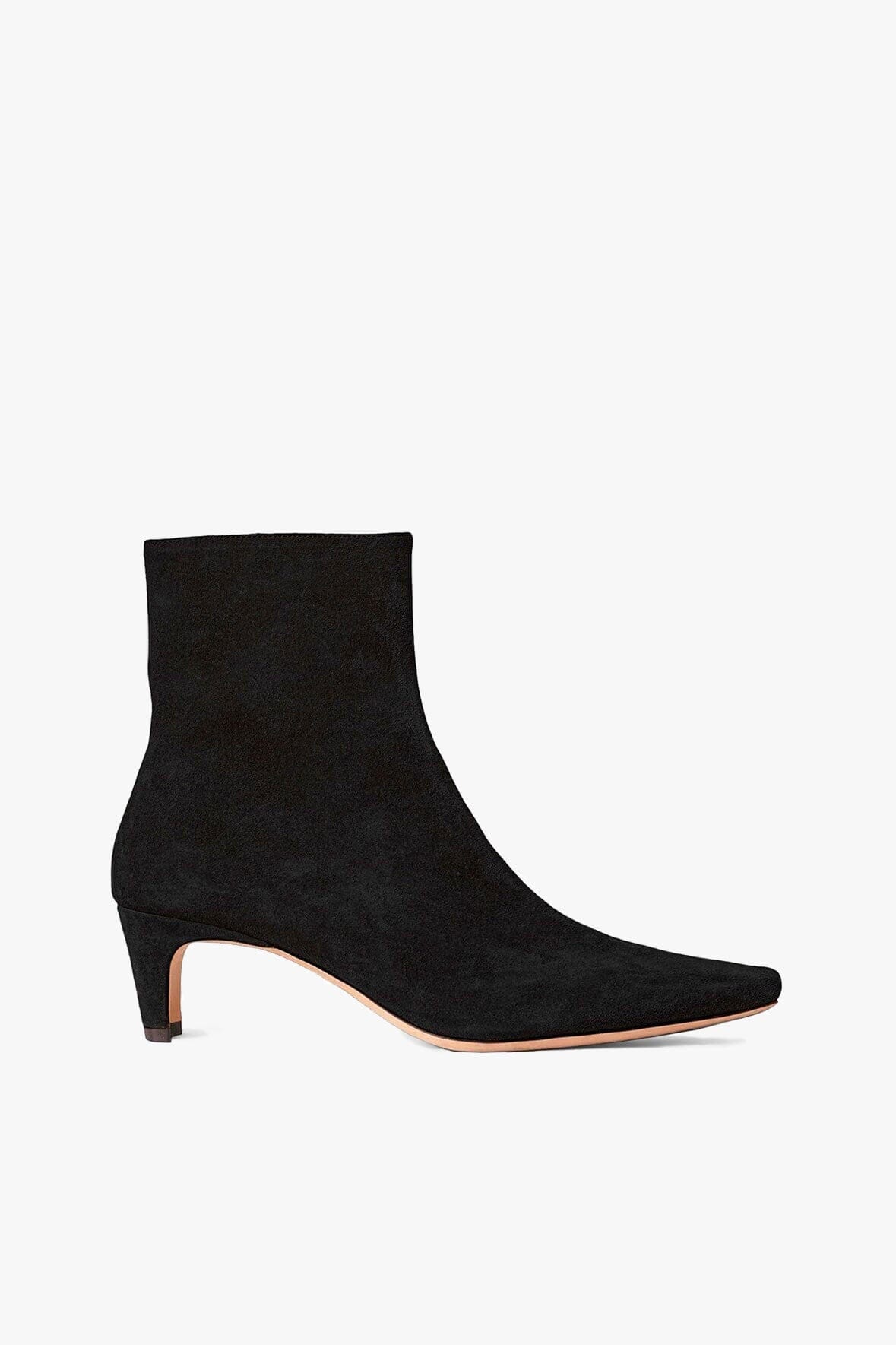 Black Suede Ankle Boots with Side Zip | Wally Boot