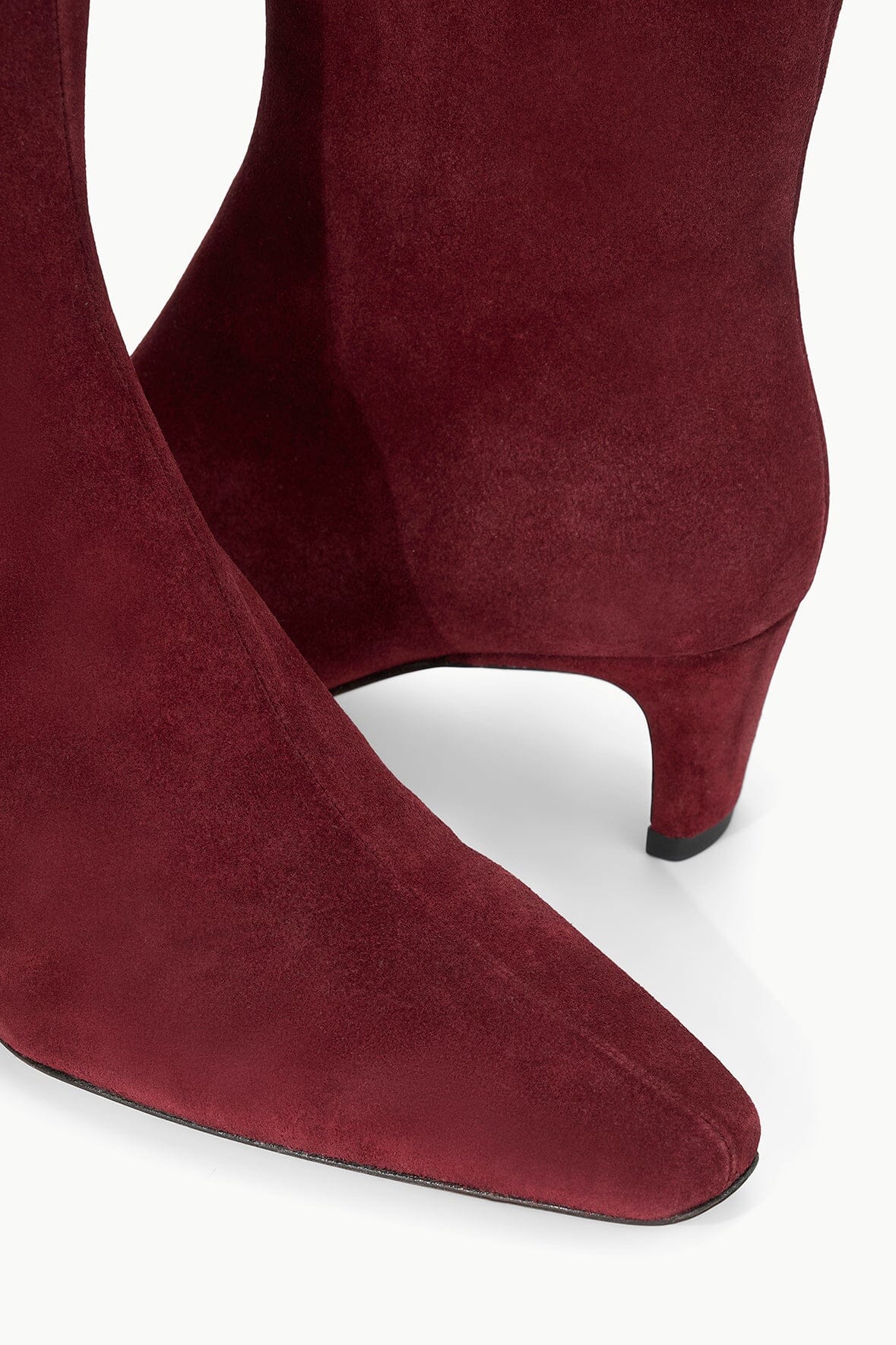 Pinot Suede Ankle Boot with Side Zip & Blade Heel | Wally
