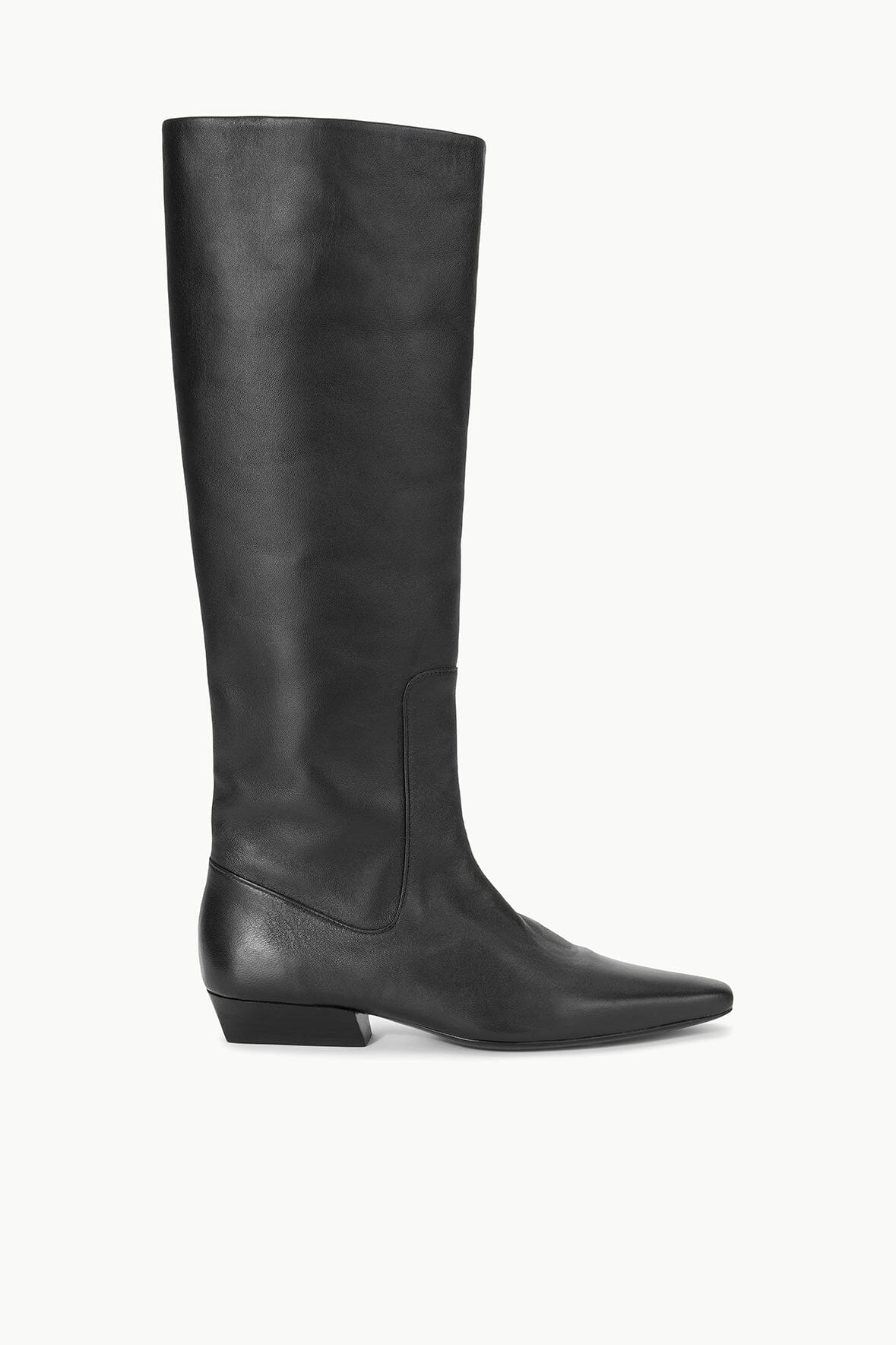 Knee High Flat Boots for Everyday Wear | Wally Black