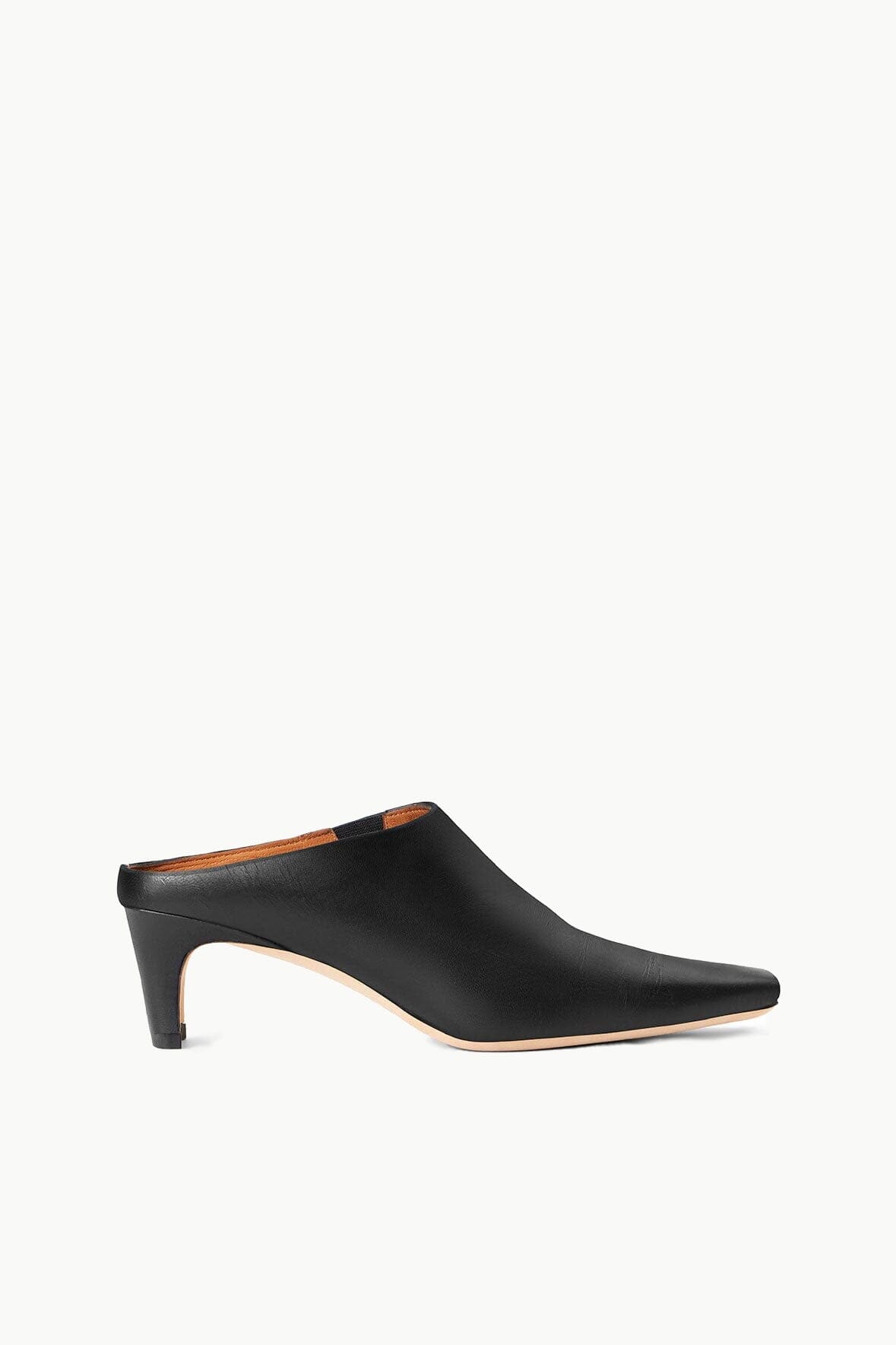 Pointed Toe Kitten Heel Mule Shoes | Wally Black