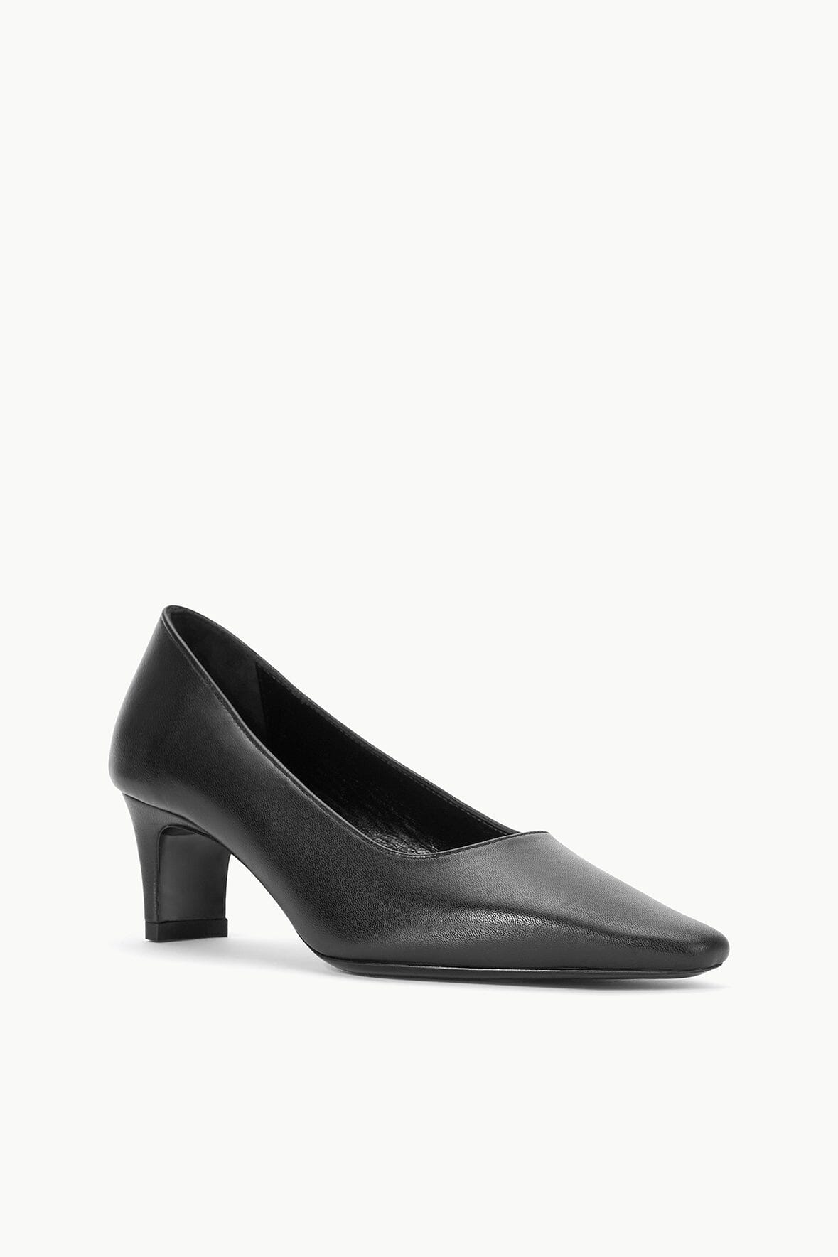 Square Toe Blade Heel Pump | Wally Pump in Black