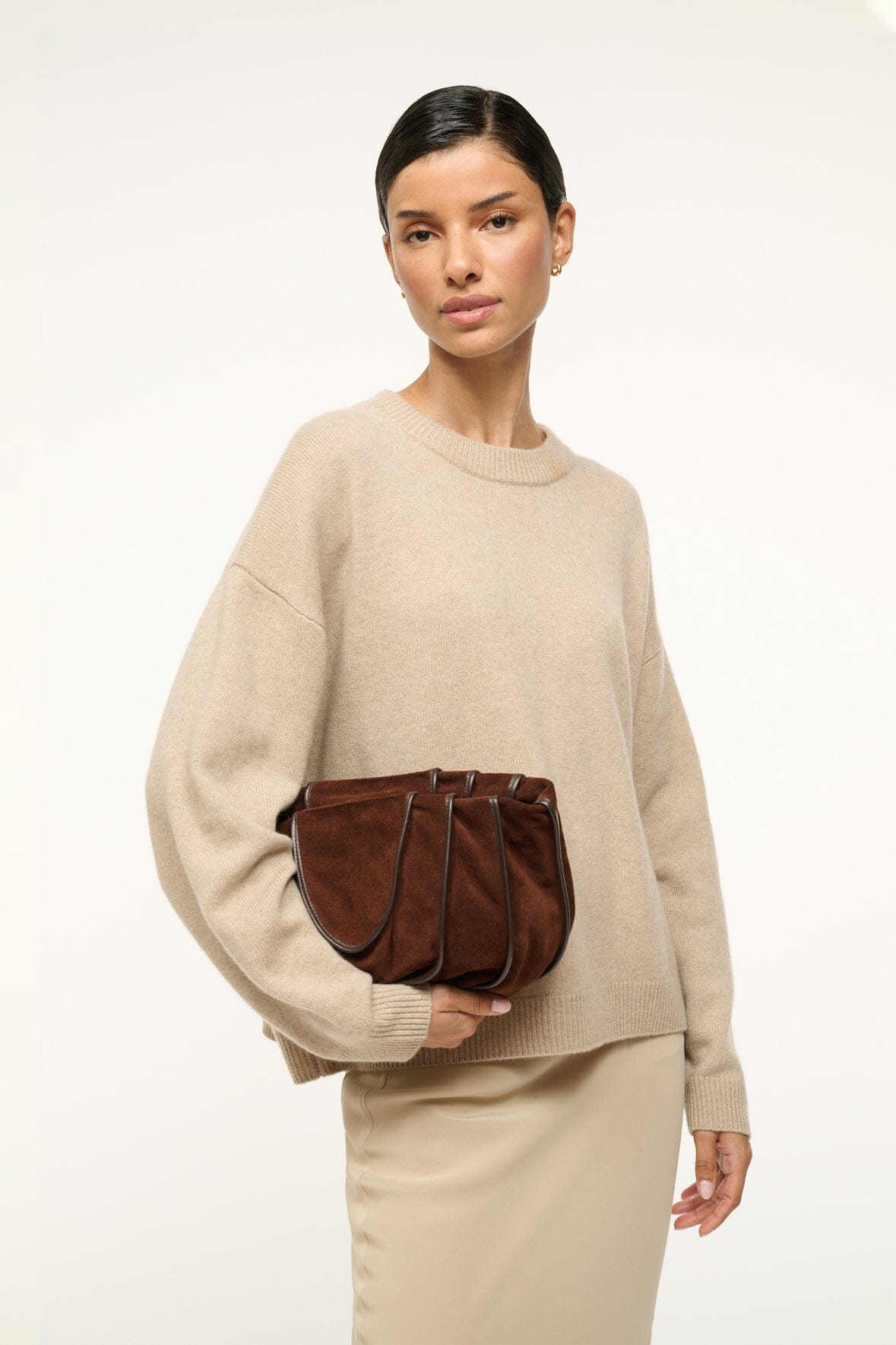 Convertible Shoulder Bag & Clutch with Removable Strap | Wells Bag Mahogany