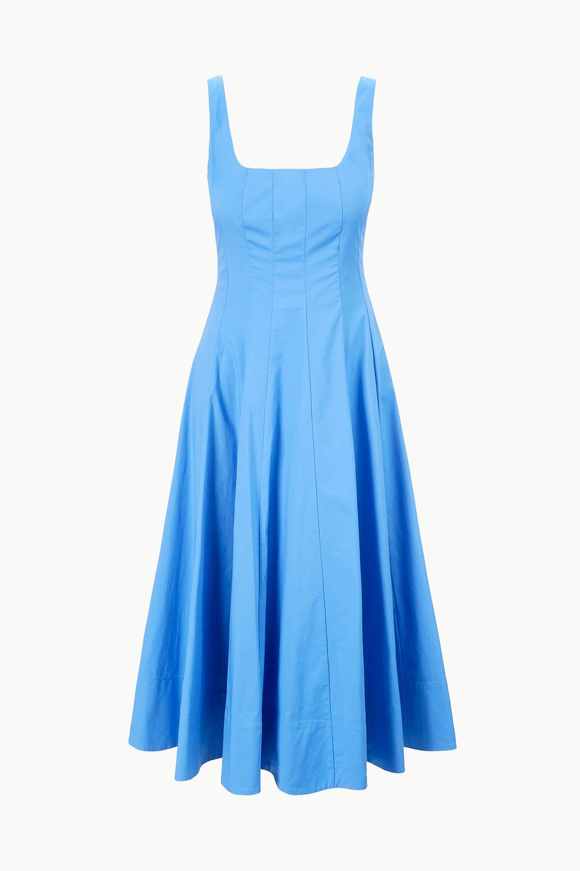 Wells Corset Dress in Cornflower Blue | Lightweight Cotton Poplin