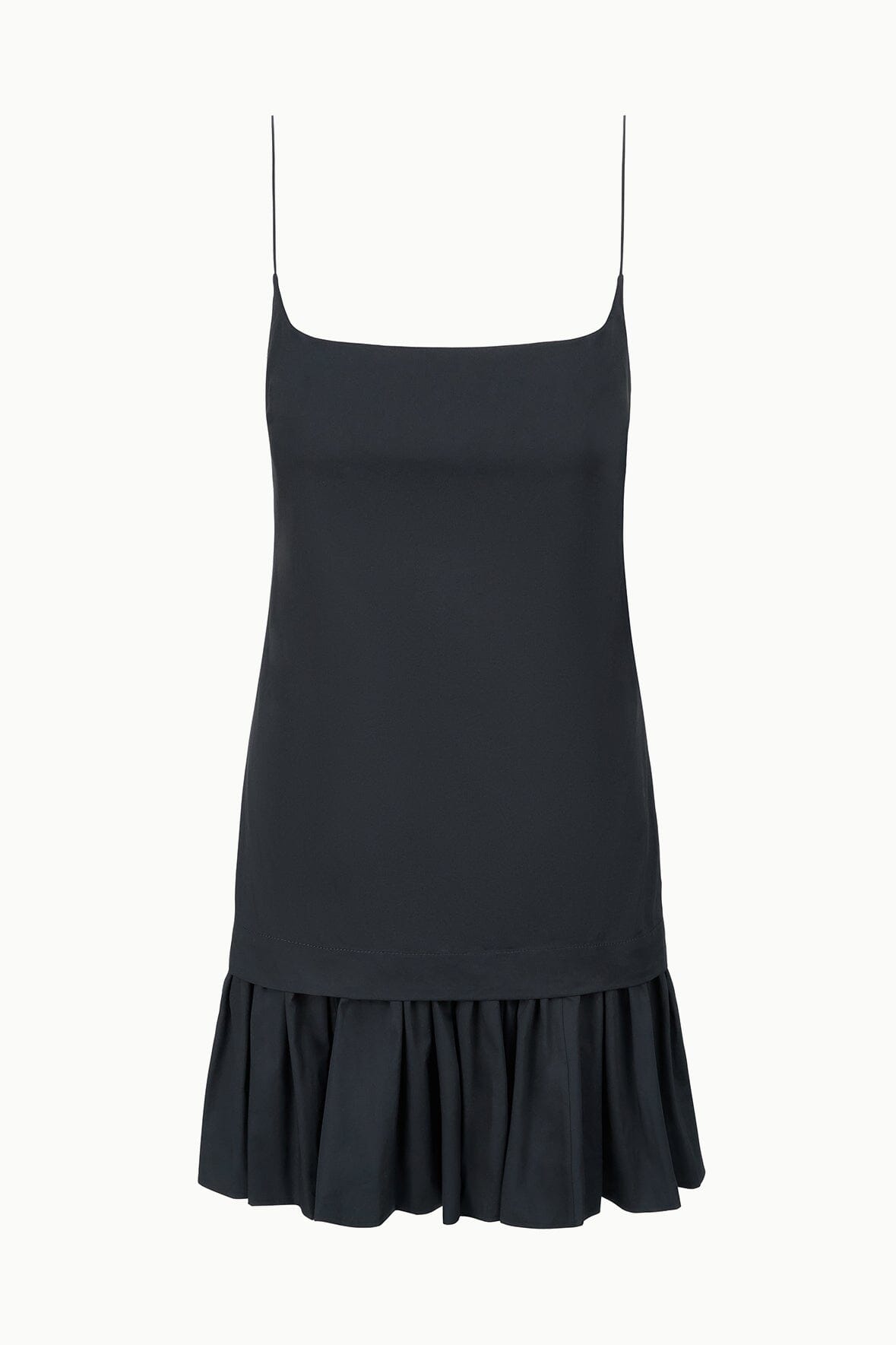 Black Mini Dress with Drop Waist & Spaghetti Straps | Ari