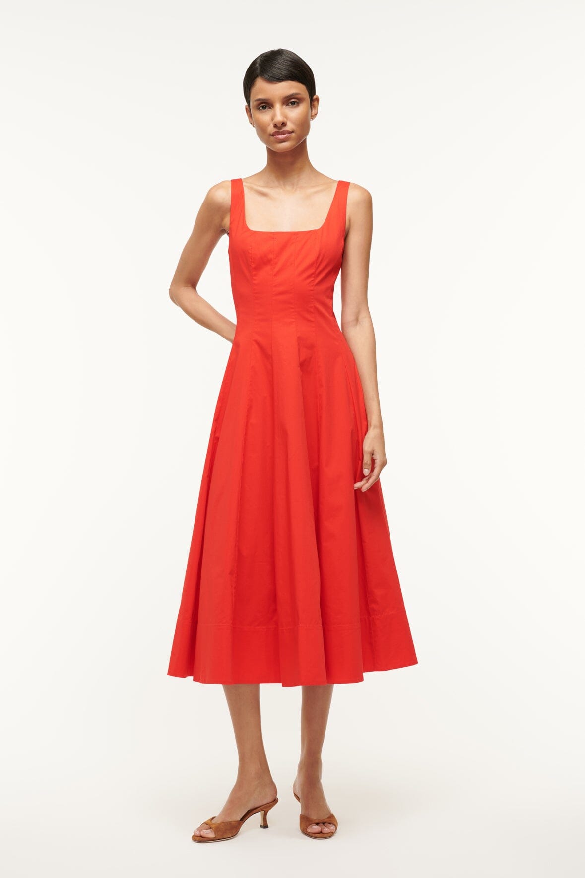 Red Rose Corset Dress with Full Skirt | Wells Dress