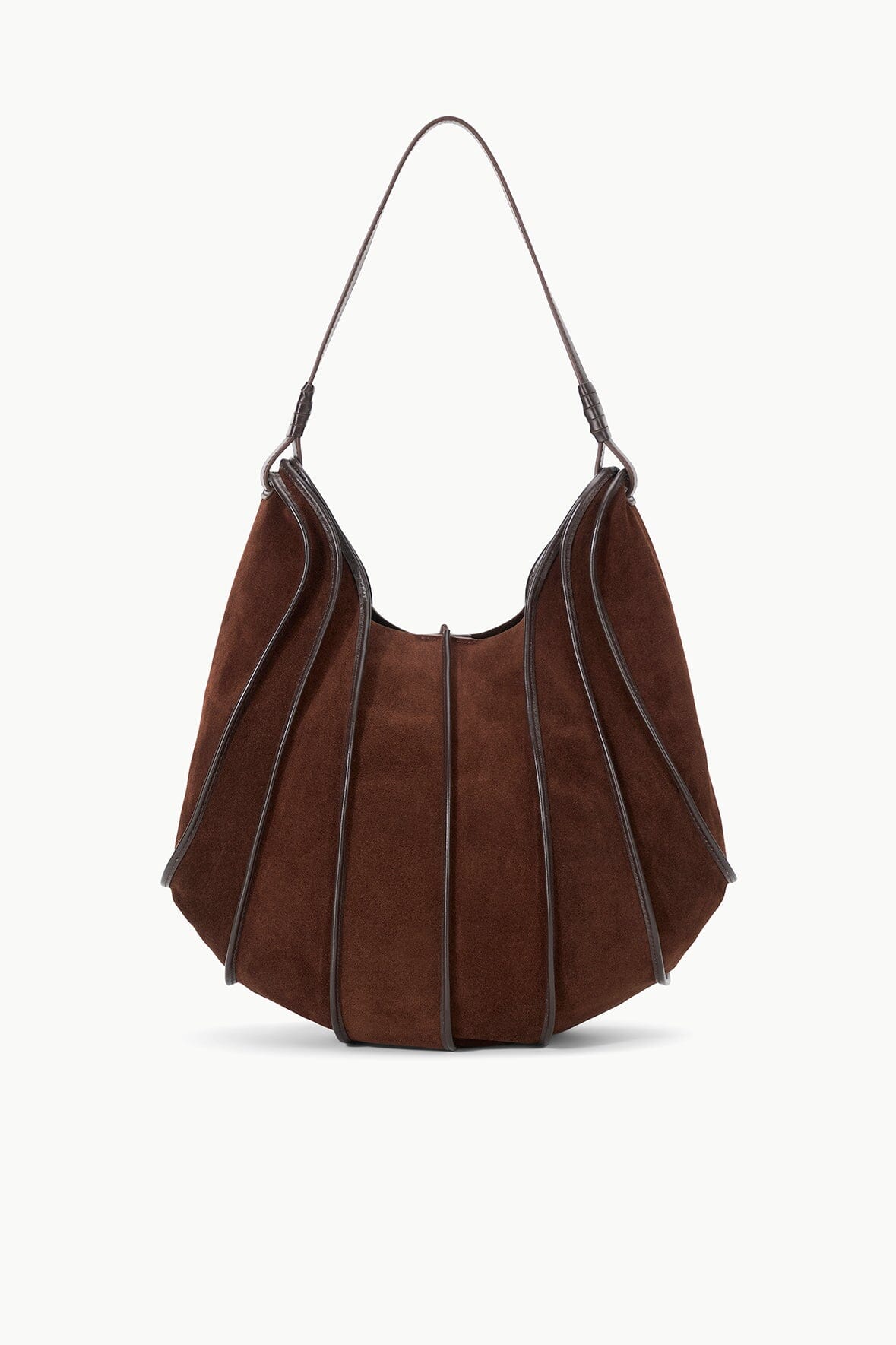 Slouchy Shoulder Bag with Magnetic Closure | Wells Hobo Mahogany