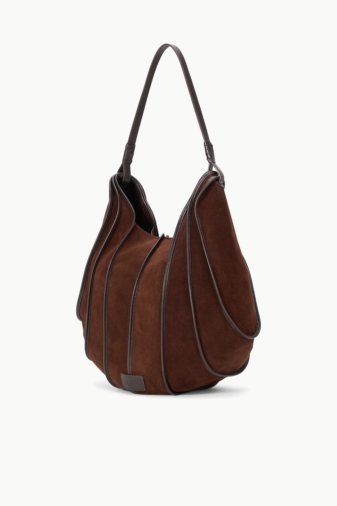 Slouchy Shoulder Bag with Magnetic Closure | Wells Hobo Mahogany
