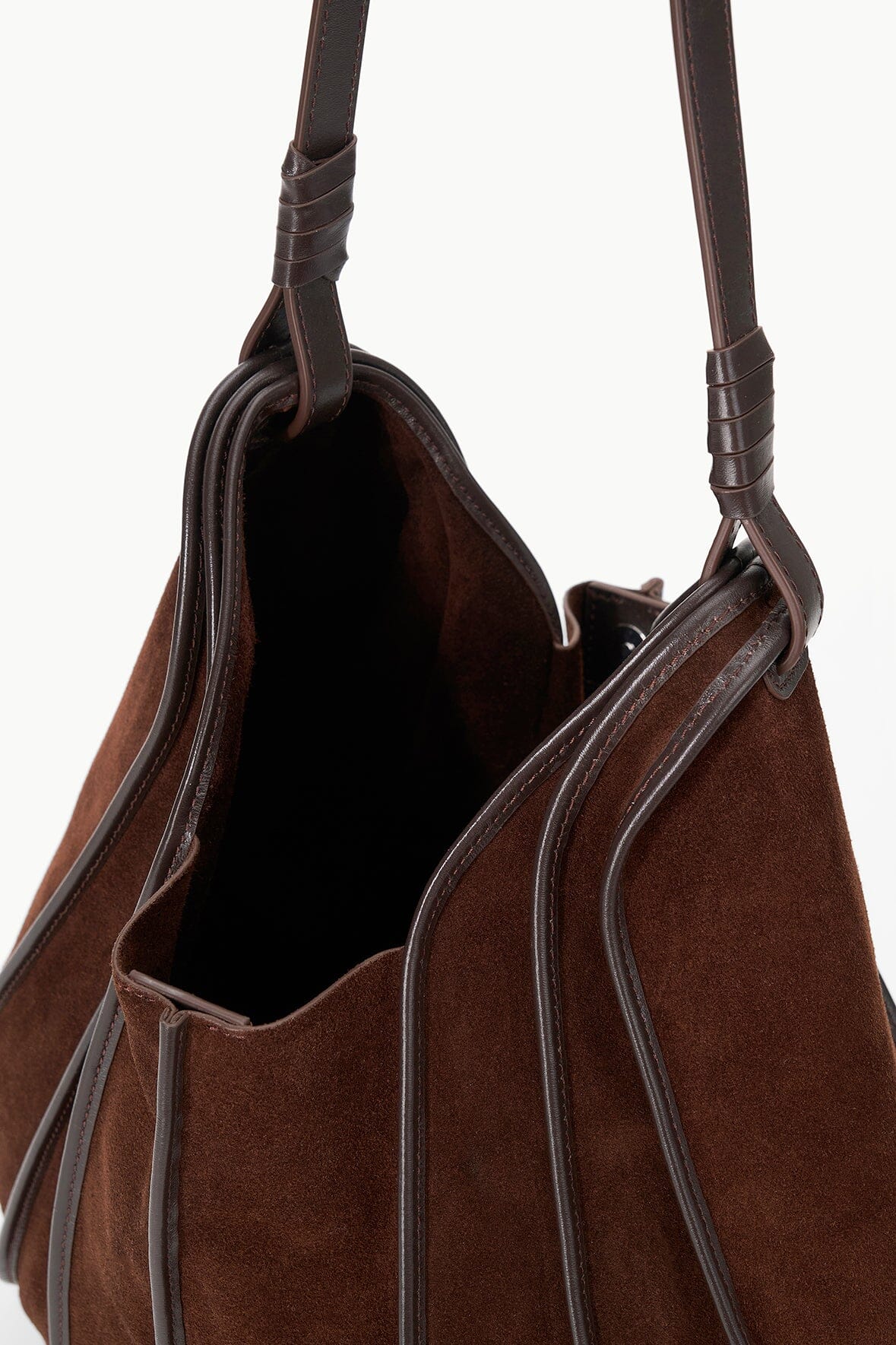 Slouchy Shoulder Bag with Magnetic Closure | Wells Hobo Mahogany