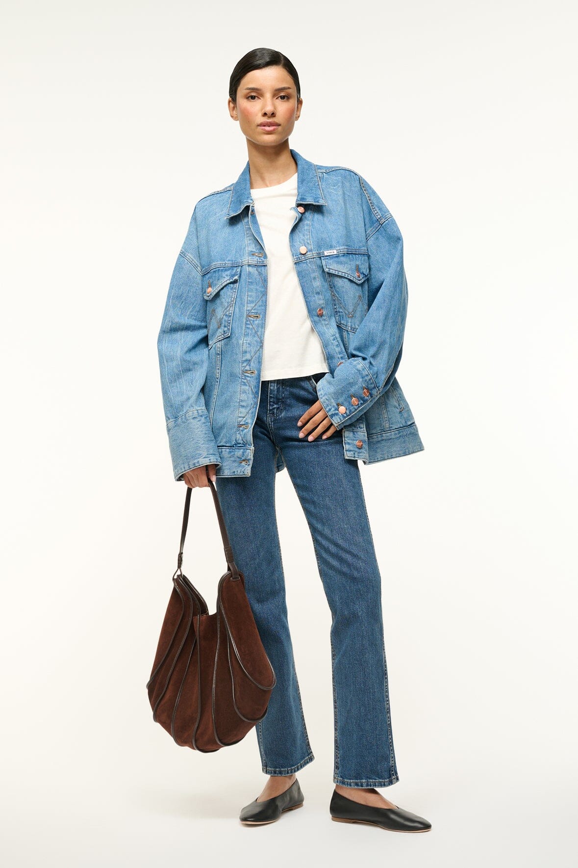 Slouchy Shoulder Bag with Magnetic Closure | Wells Hobo Mahogany