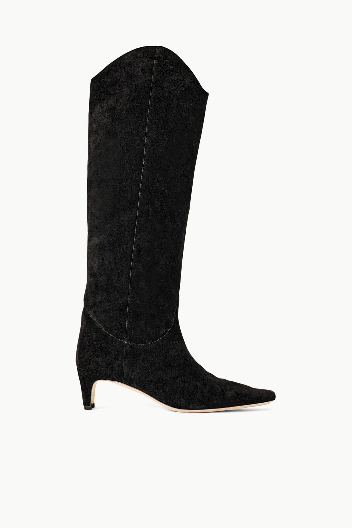 Western Wally Boot in Black Suede with Pointed Toe | Signature Style