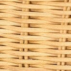 Hand-Woven Wicker Tackle Box Bag with Leather Handle & Mirror | Natural