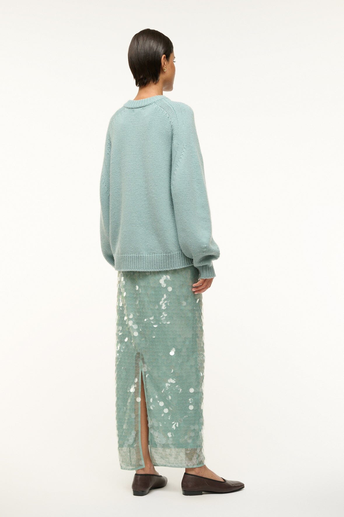 Chunky Oversized V-Neck Sweater for Women | Wilson Mist