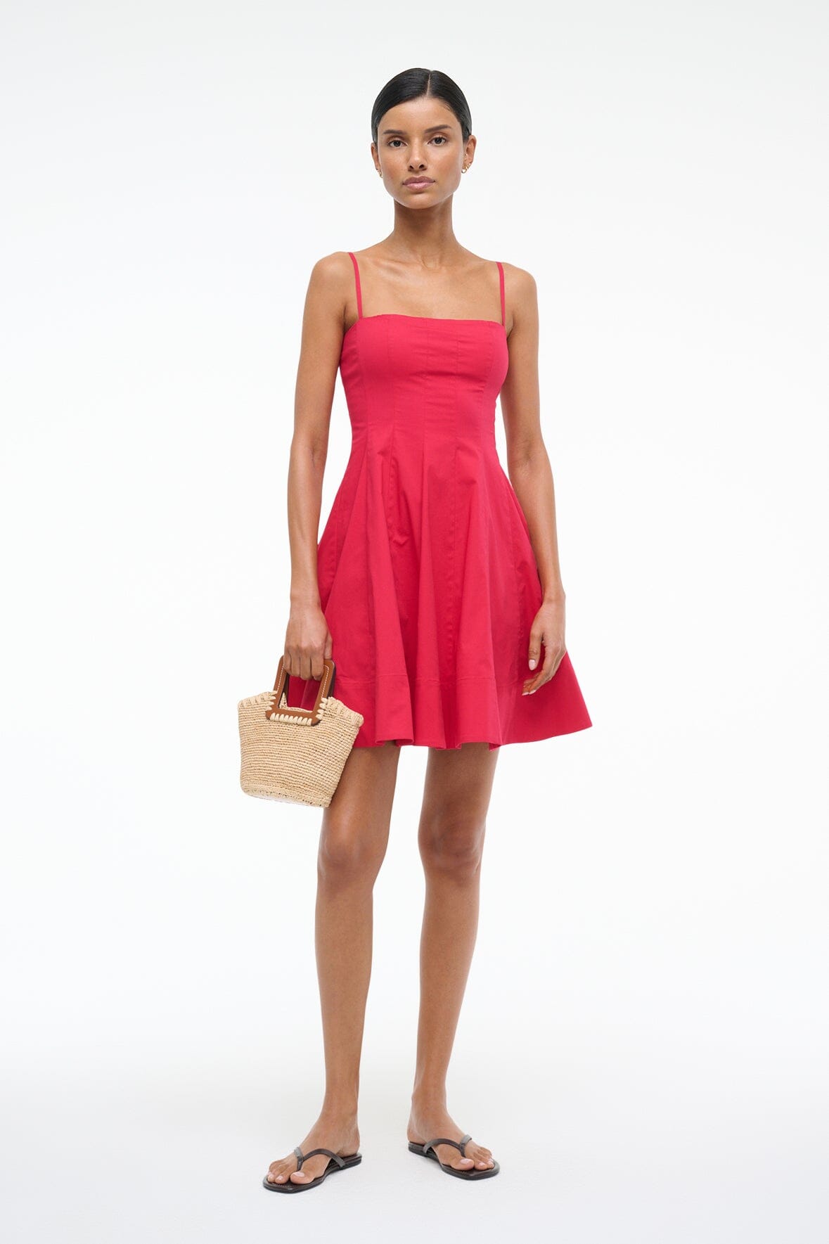 Corset Mini Dress with Spaghetti Straps | Wylie Cherry