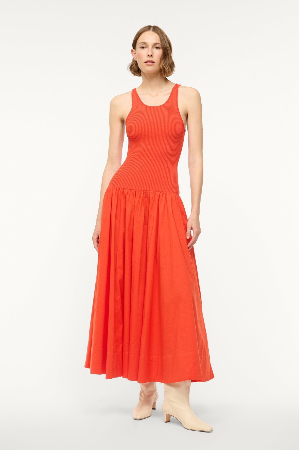 Racerback Tank Dress with A-Line Skirt | Yamila Dress