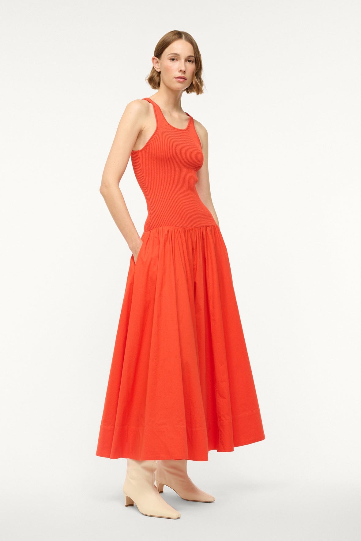 Racerback Tank Dress with A-Line Skirt | Yamila Dress