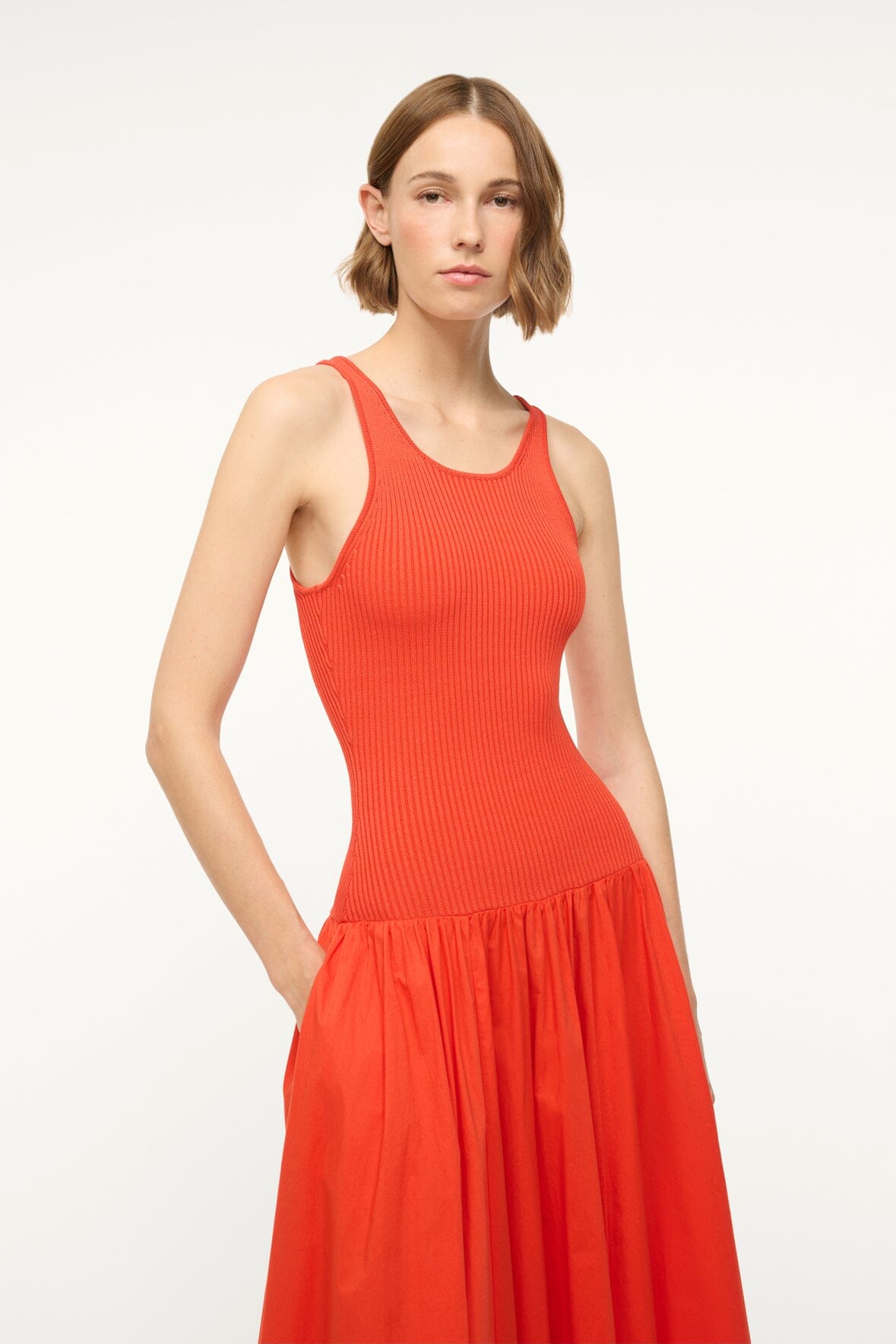 Racerback Tank Dress with A-Line Skirt | Yamila Dress