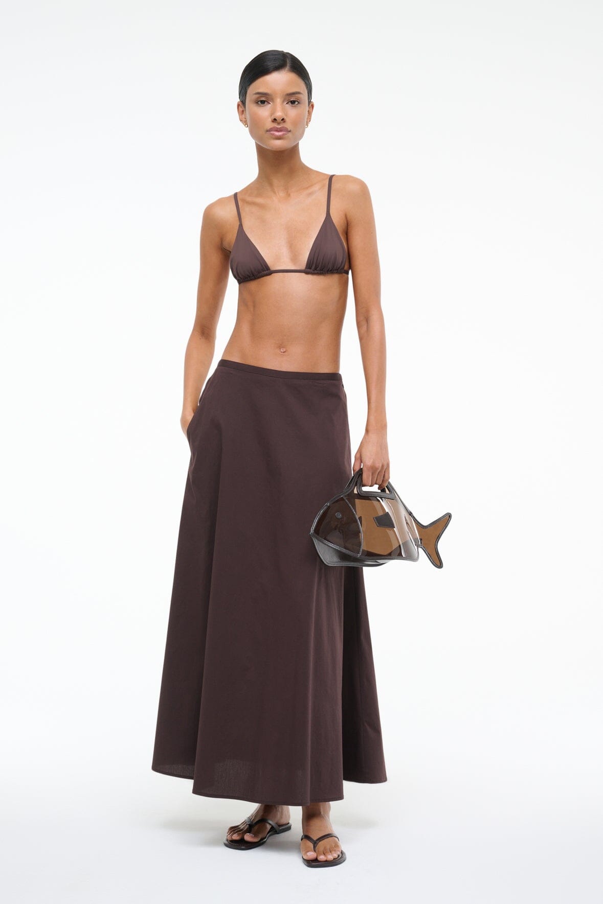 Maxi Skirt with Elastic Waist & Side Pockets | Axel Earth