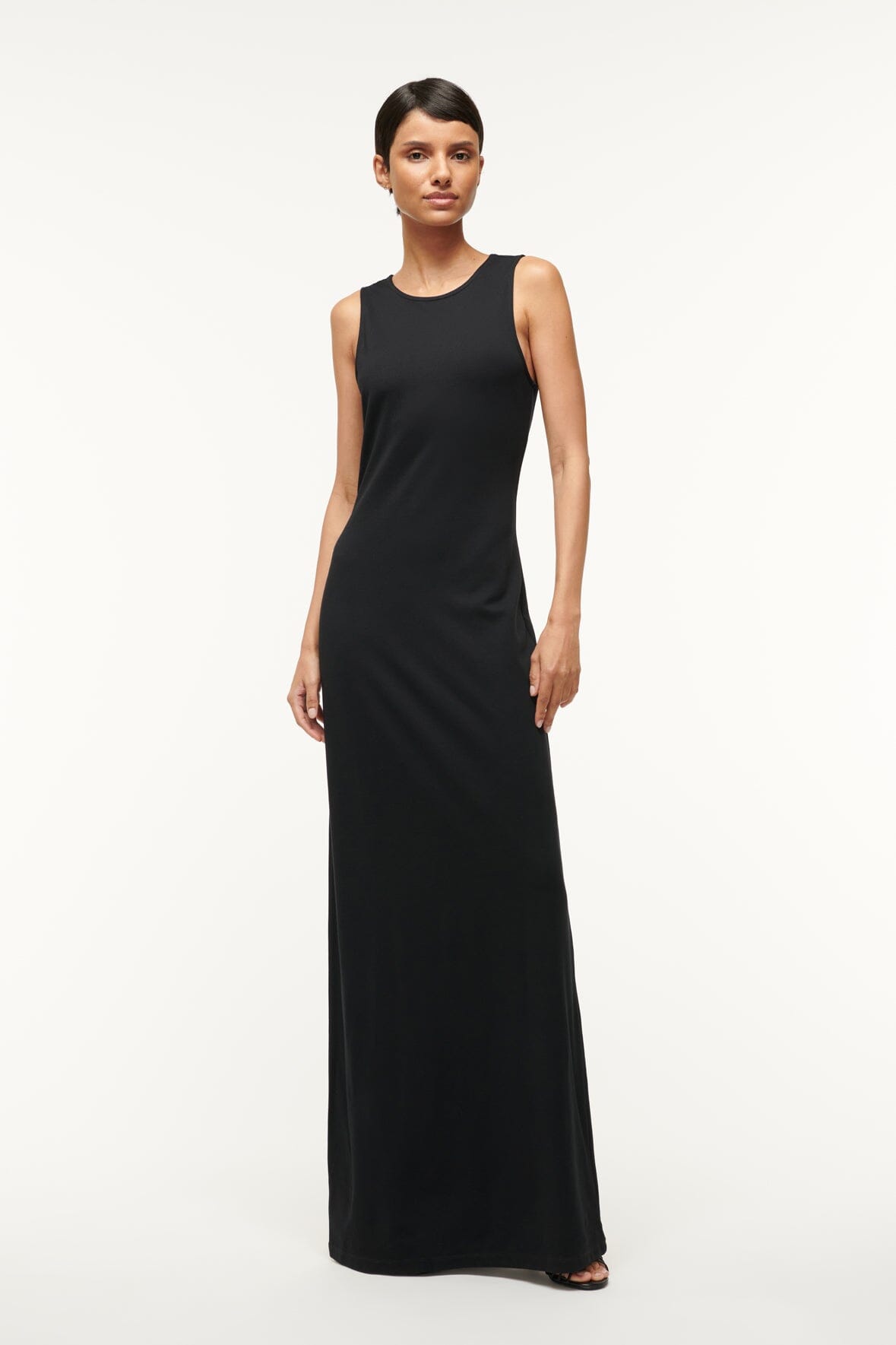 Sleeveless Ponte Maxi Dress for Day to Night | Bari Dress Black