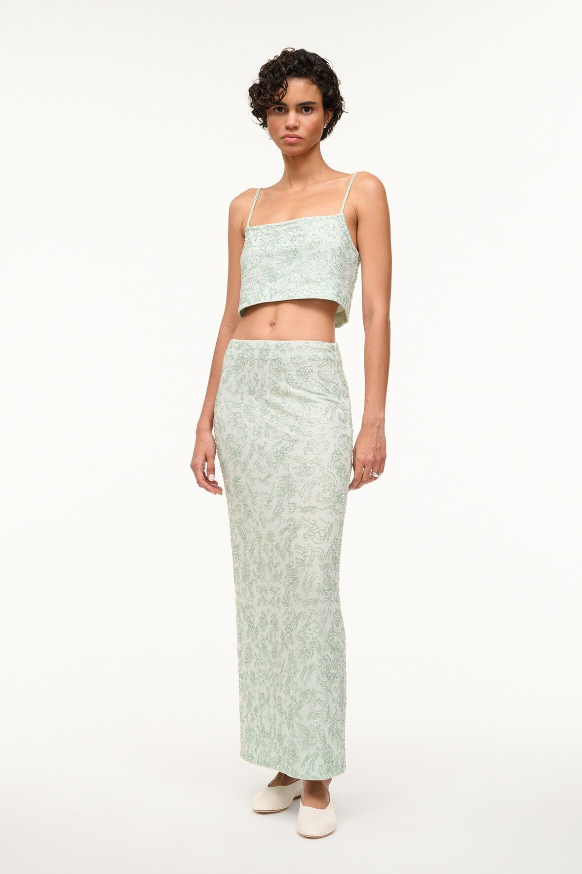 Hand-Beaded Maxi Skirt with Back Slit | Barletta Caribbean