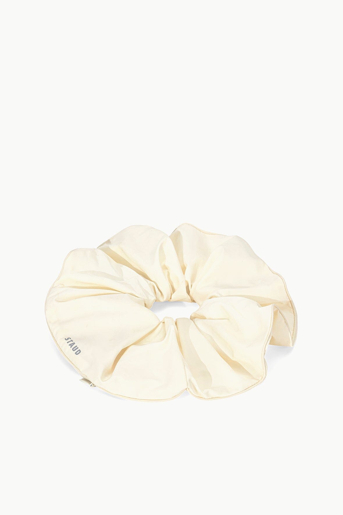 Oversized Nylon Scrunchie with Hidden Pocket | Gorge Ivory