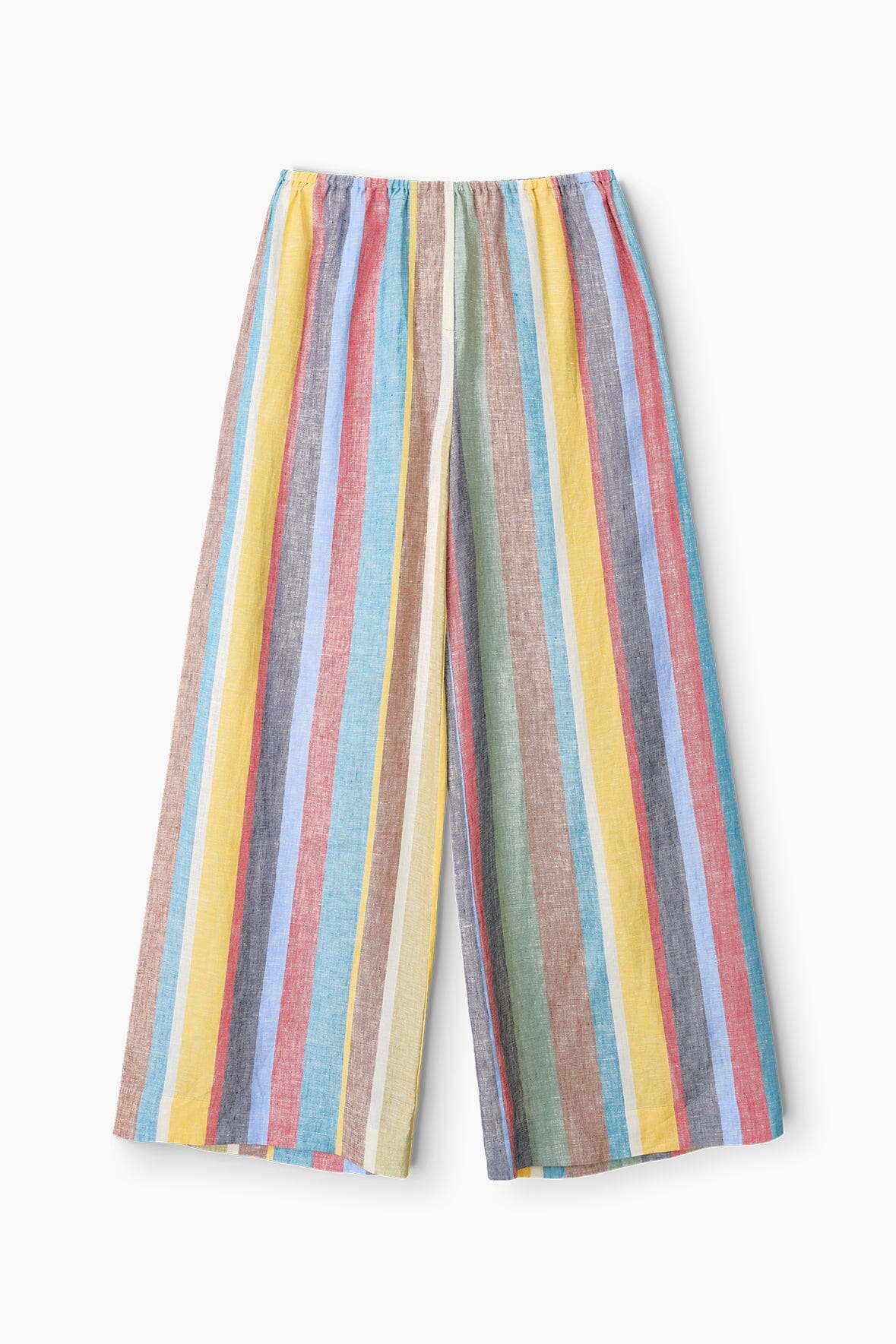 Linen Pants for Women | Wide Leg & Elastic Waist | Bonfire Market Stripe
