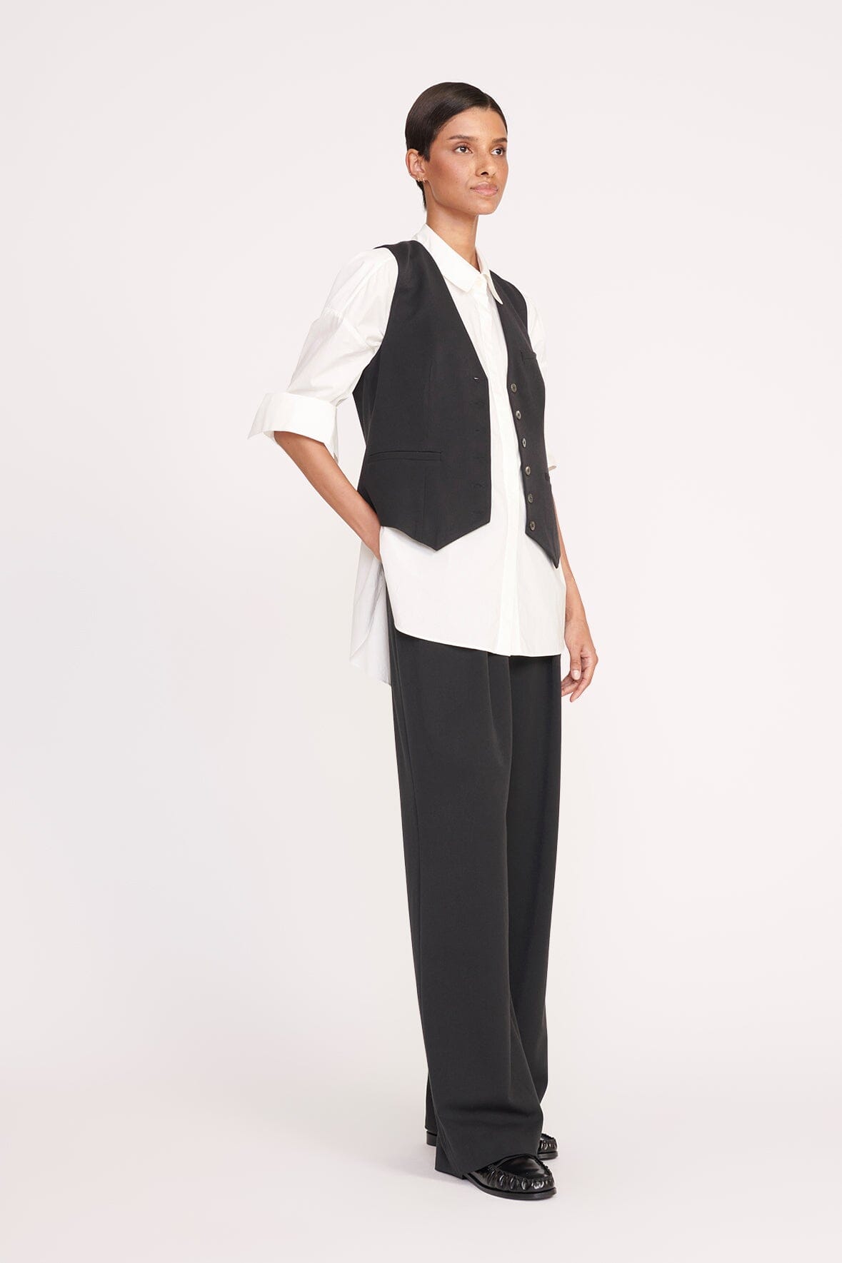 Men's Black Layering Vest for Suits | Brett Vest